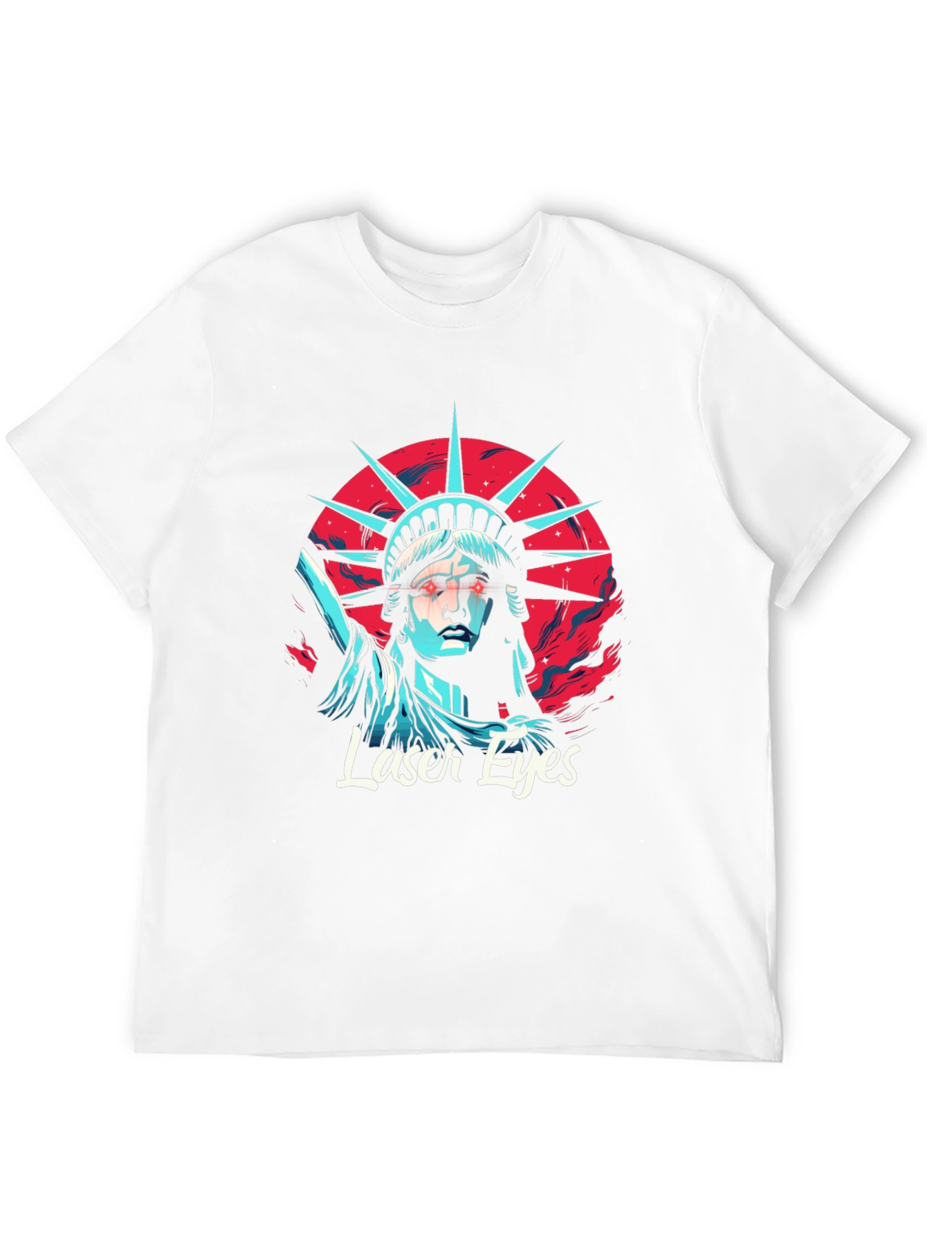 Laser Eyes Statue Liberty T-Shirt