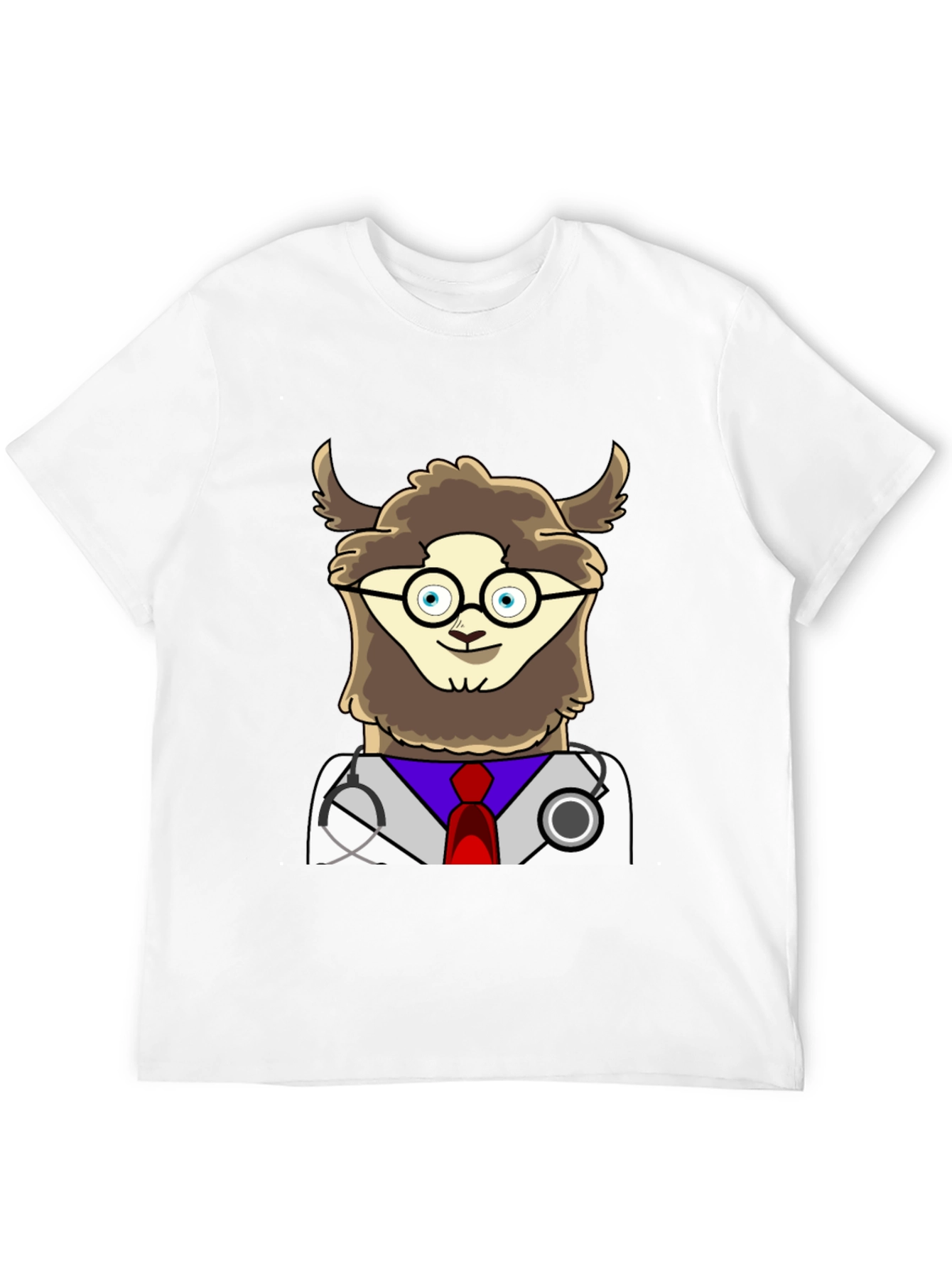 Doctor Llama Graphic Tee - Funny Animal T-Shirt