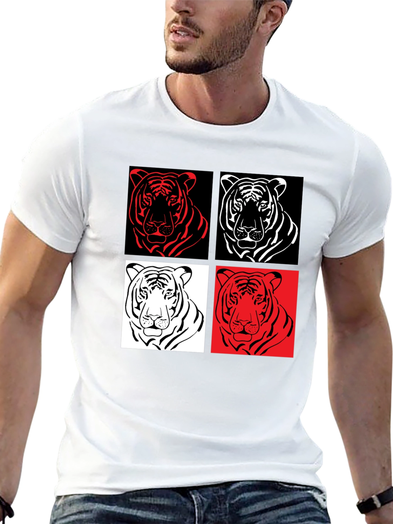 Tiger Pop Art Graphic Tee - Unisex Style