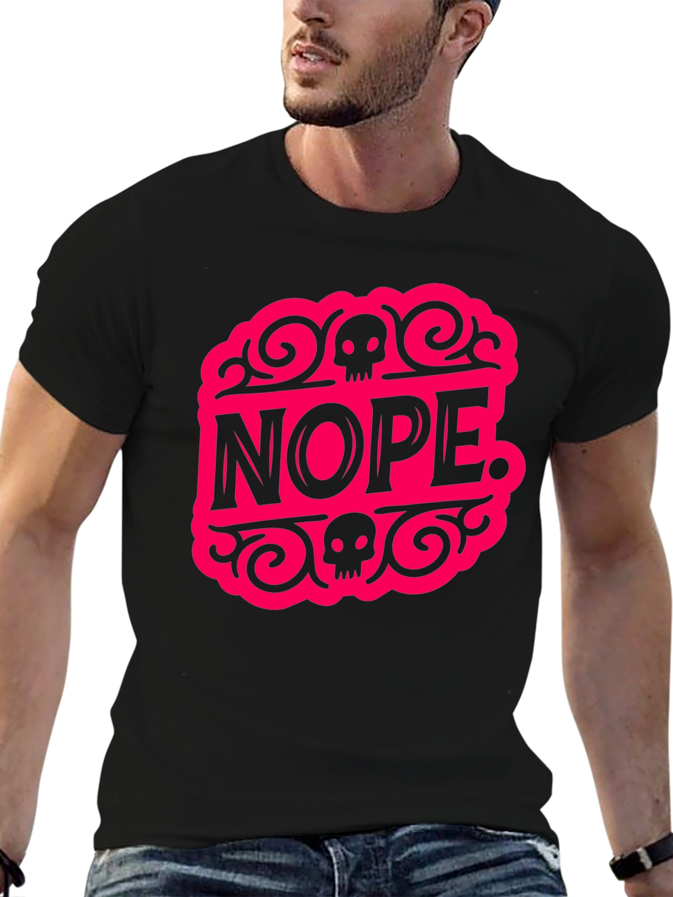 Nope. Graphic Tee - Bold Statement Black T-Shirt
