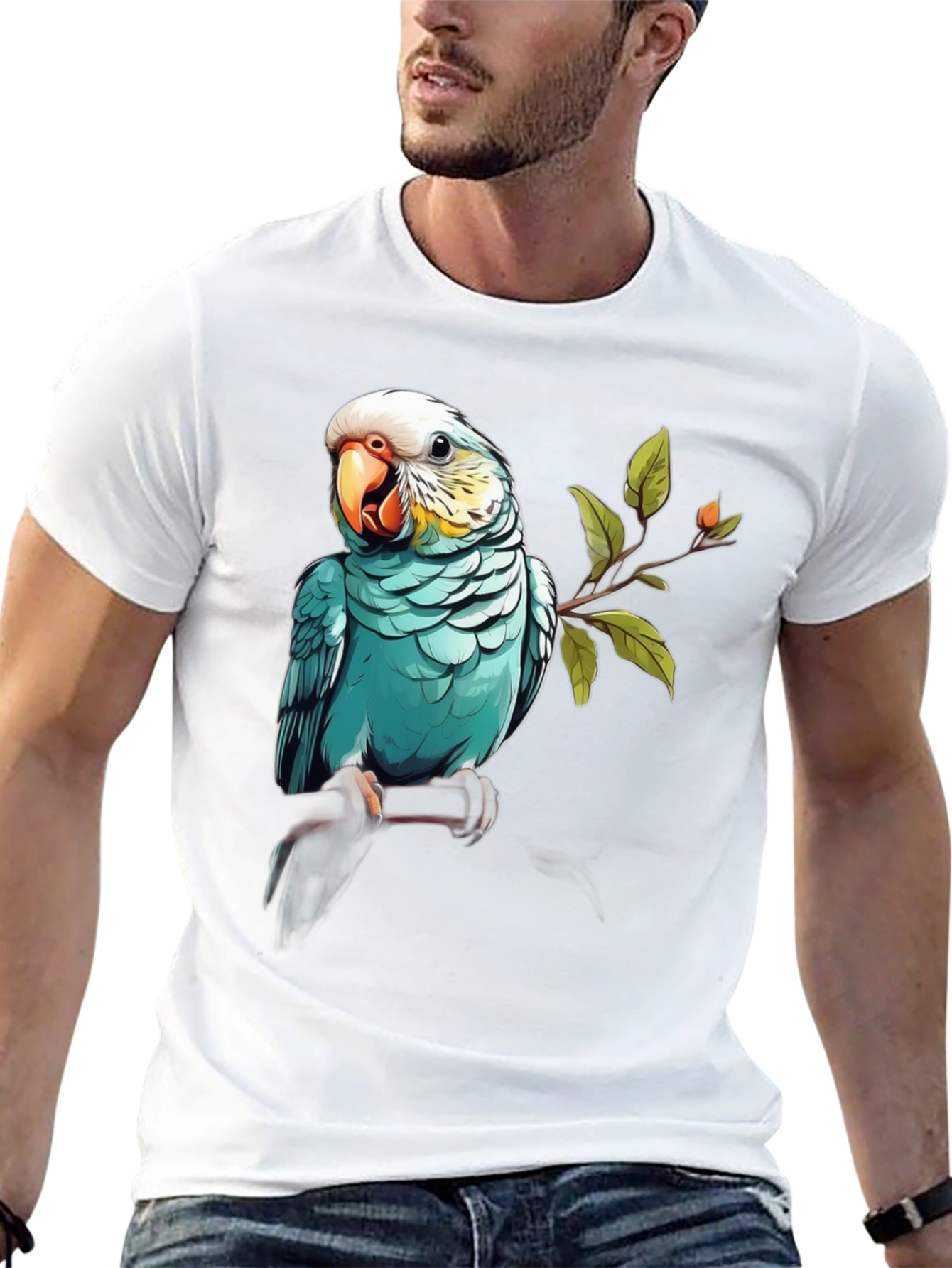 Parrot Graphic Black T-Shirt