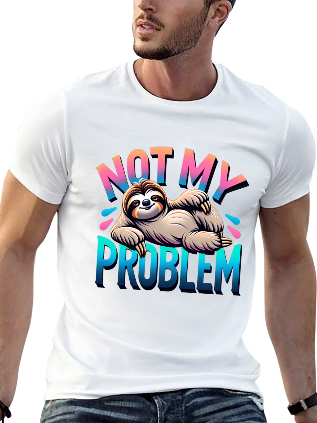 Not My Problem Sloth Graphic Tee