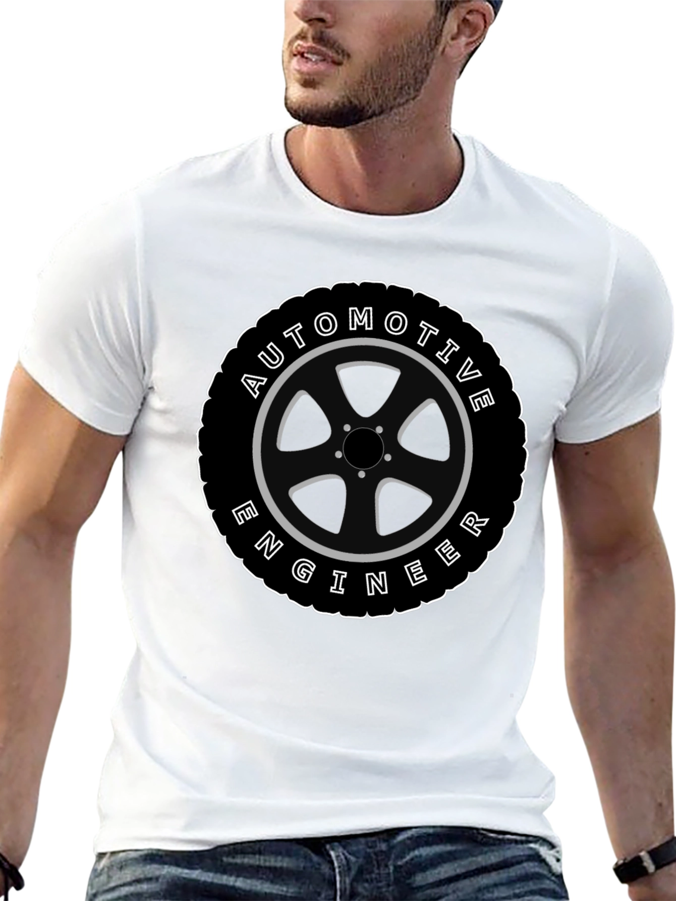 Automotive Engineer Tire Graphic T-Shirt