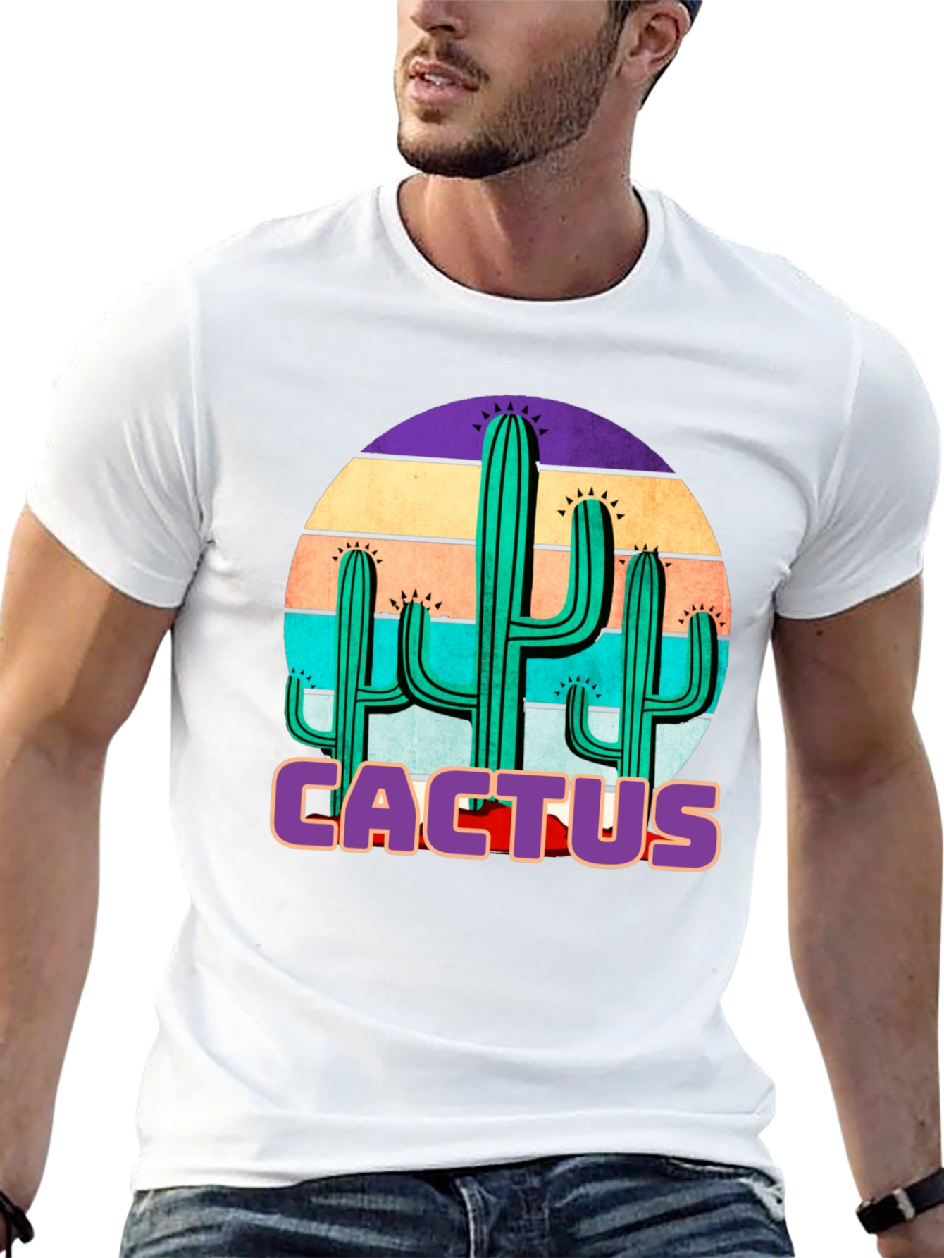 Cactus Graphic Tee - Retro Desert Vibes
