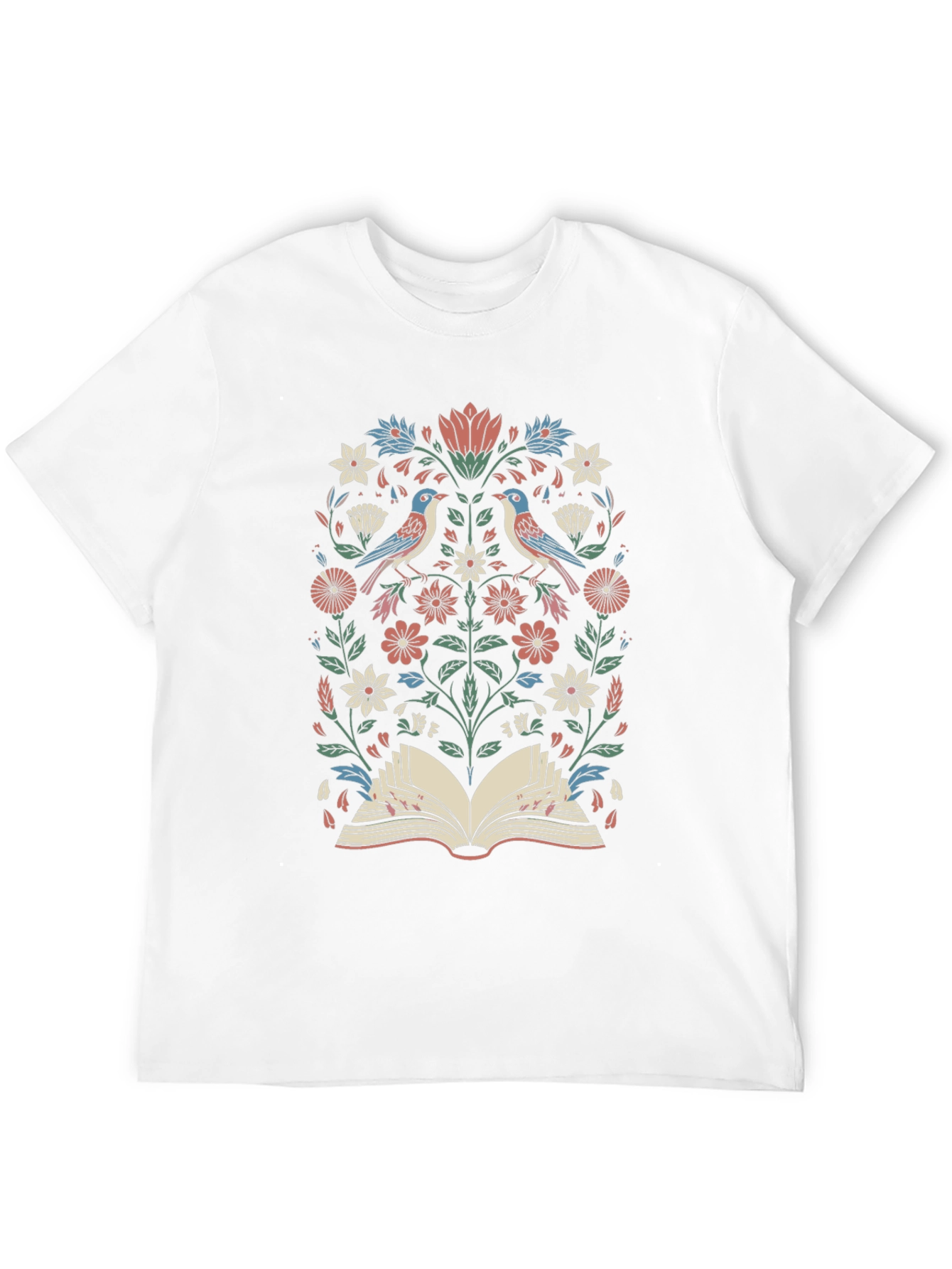 Floral Book T-Shirt: Birds & Blossoms Tee