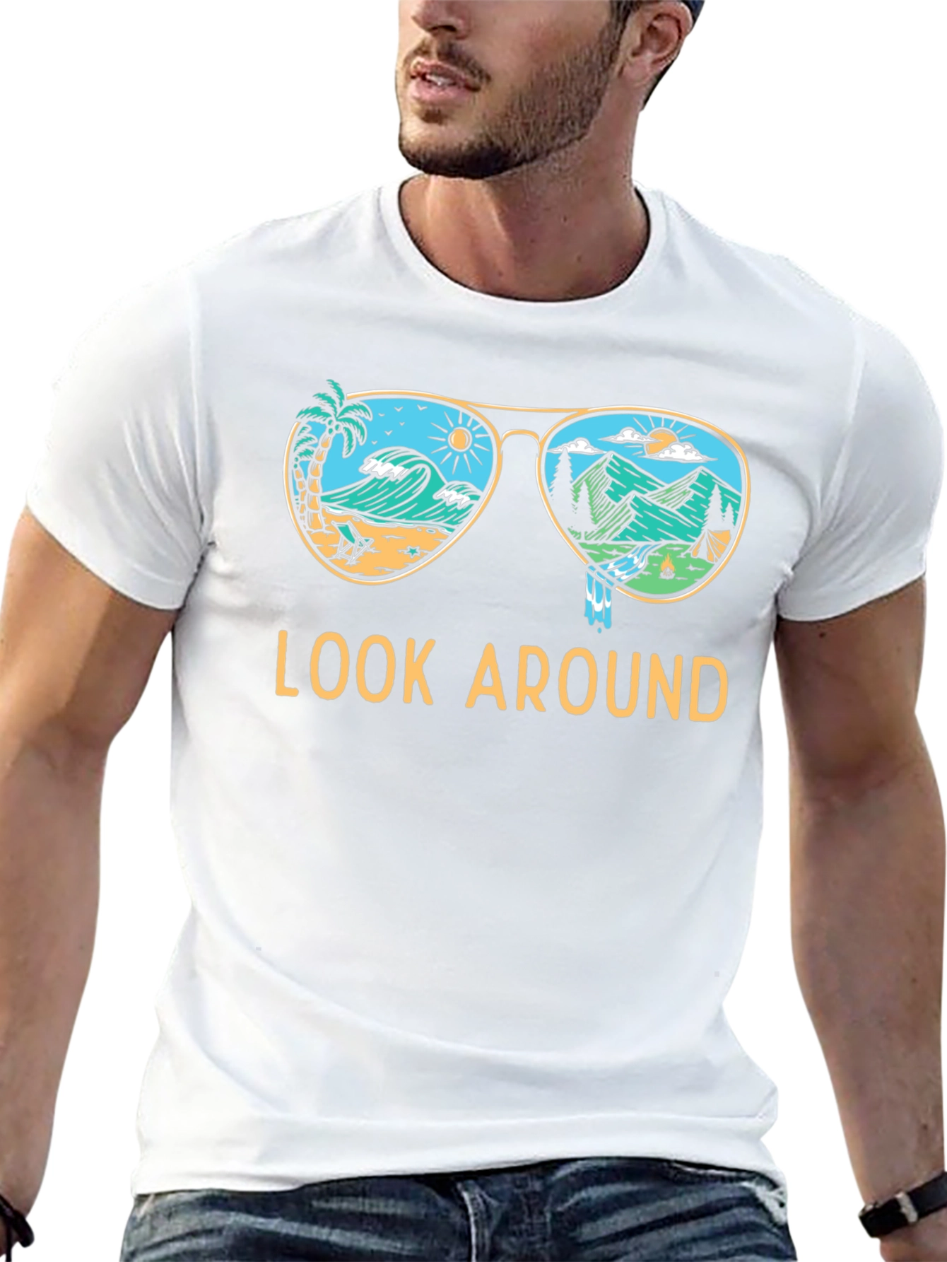 Look Around Nature Sunglasses Graphic Tee