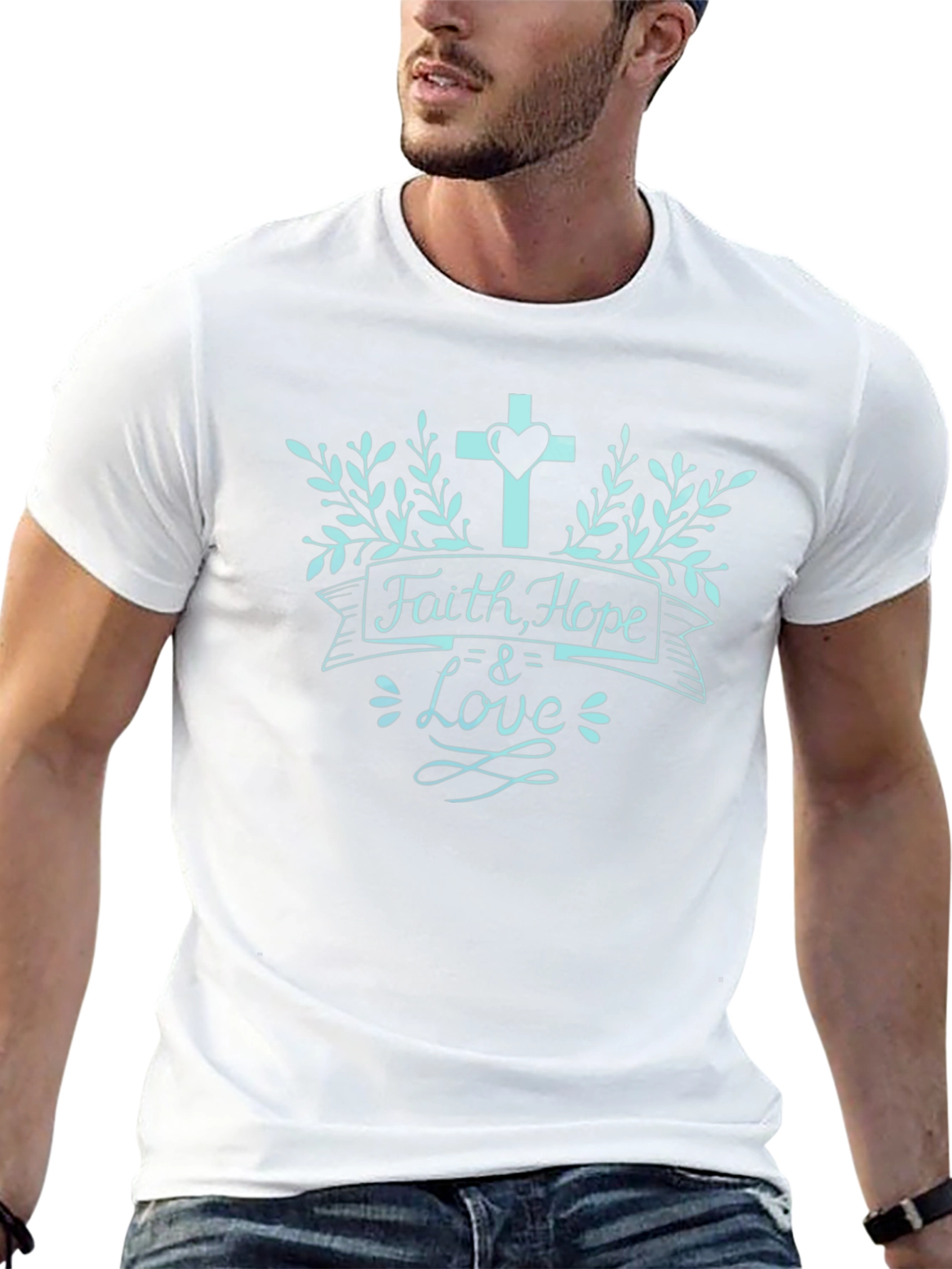 Faith Hope & Love Graphic Tee - Christian Shirt