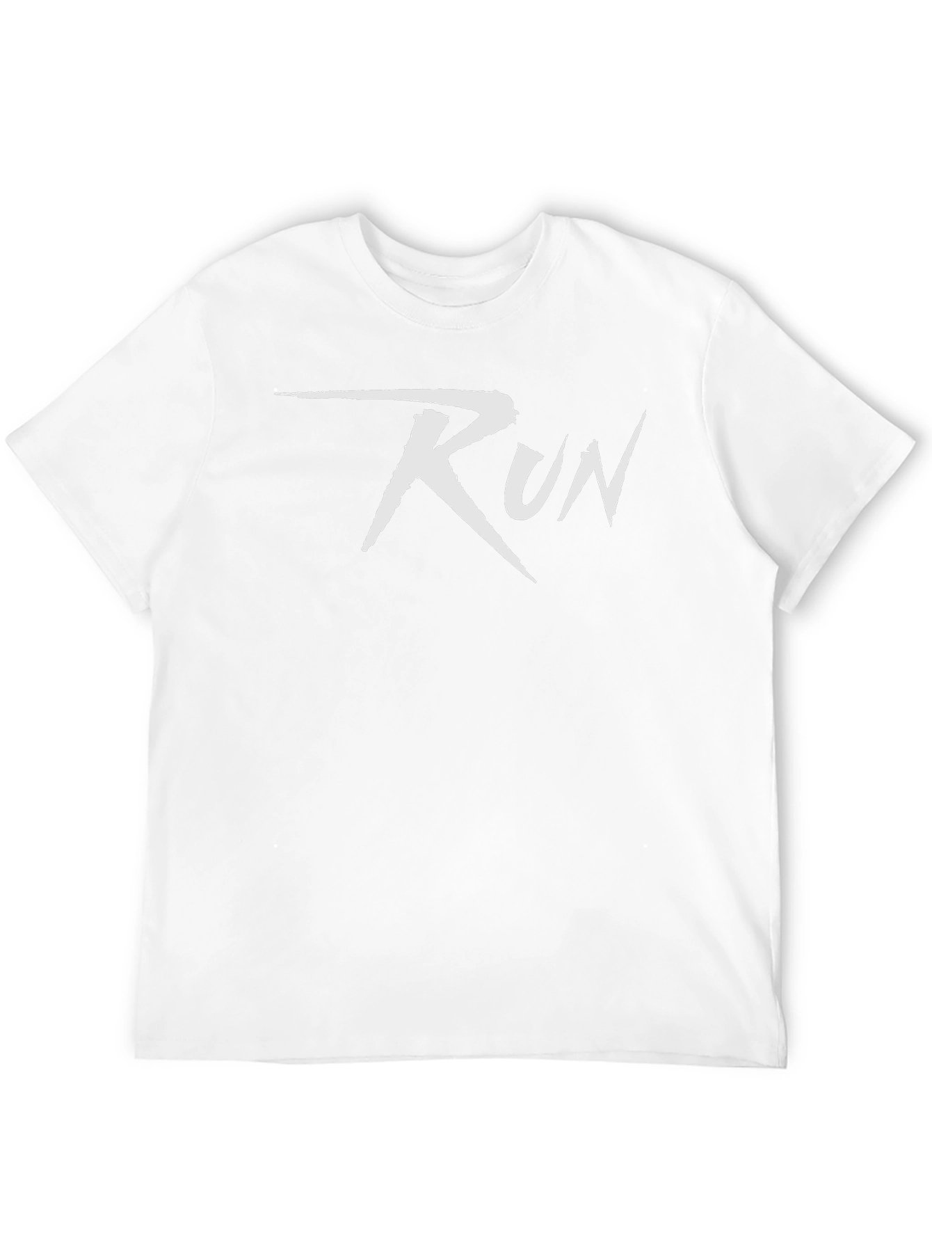 Run Graphic Tee - Mens Black Cotton T-Shirt