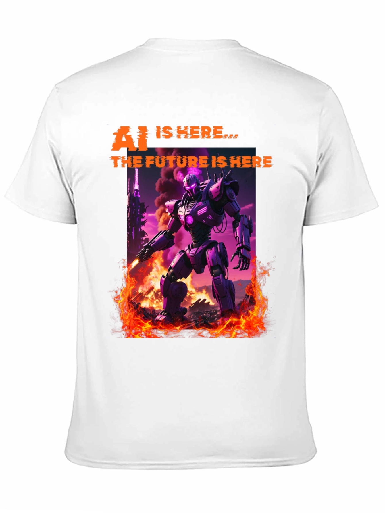 AI Future Robot T-Shirt - Sci-Fi Graphic Tee