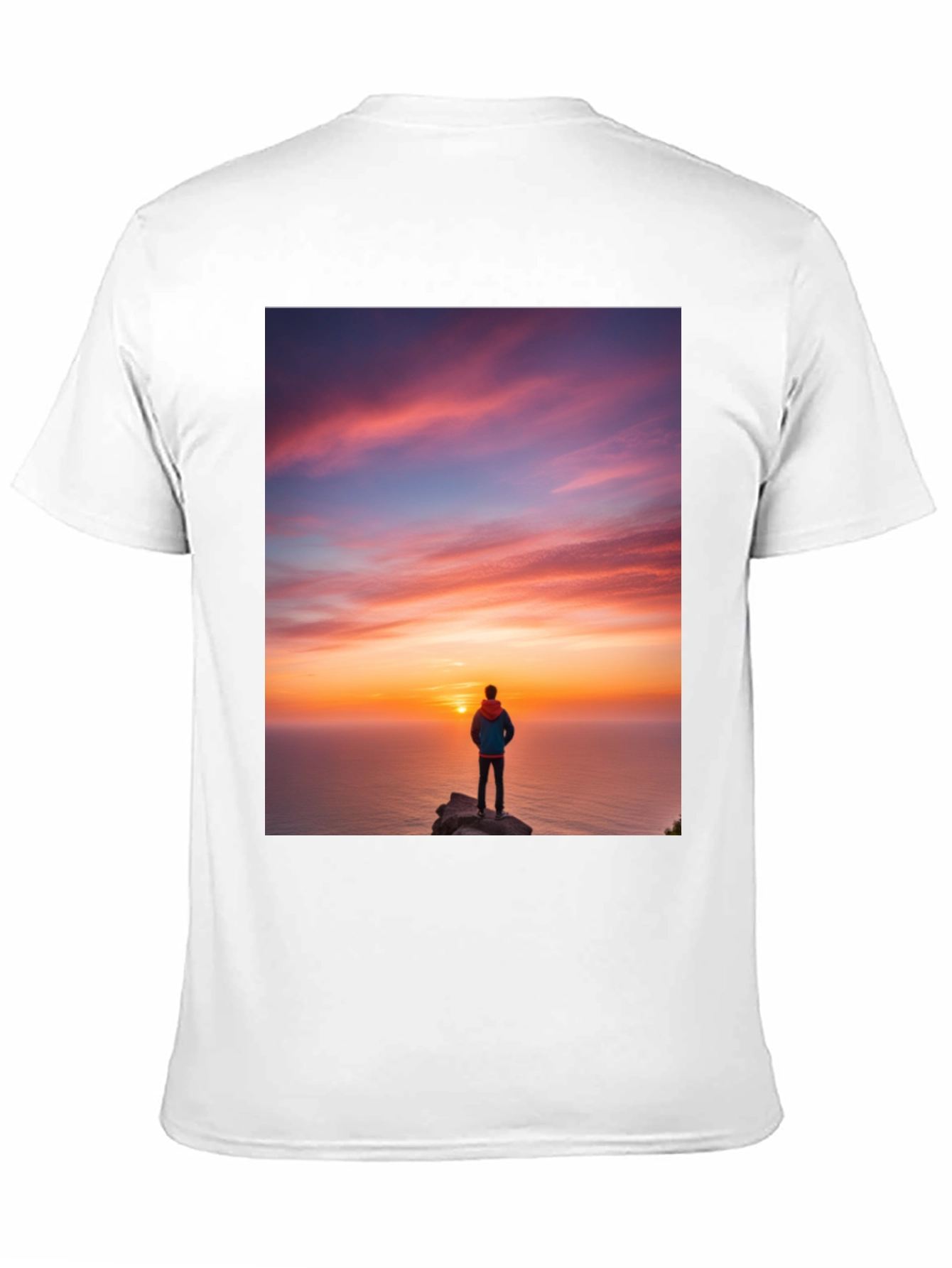 Sunset Seeker Graphic Tee - Black Cotton T-Shirt