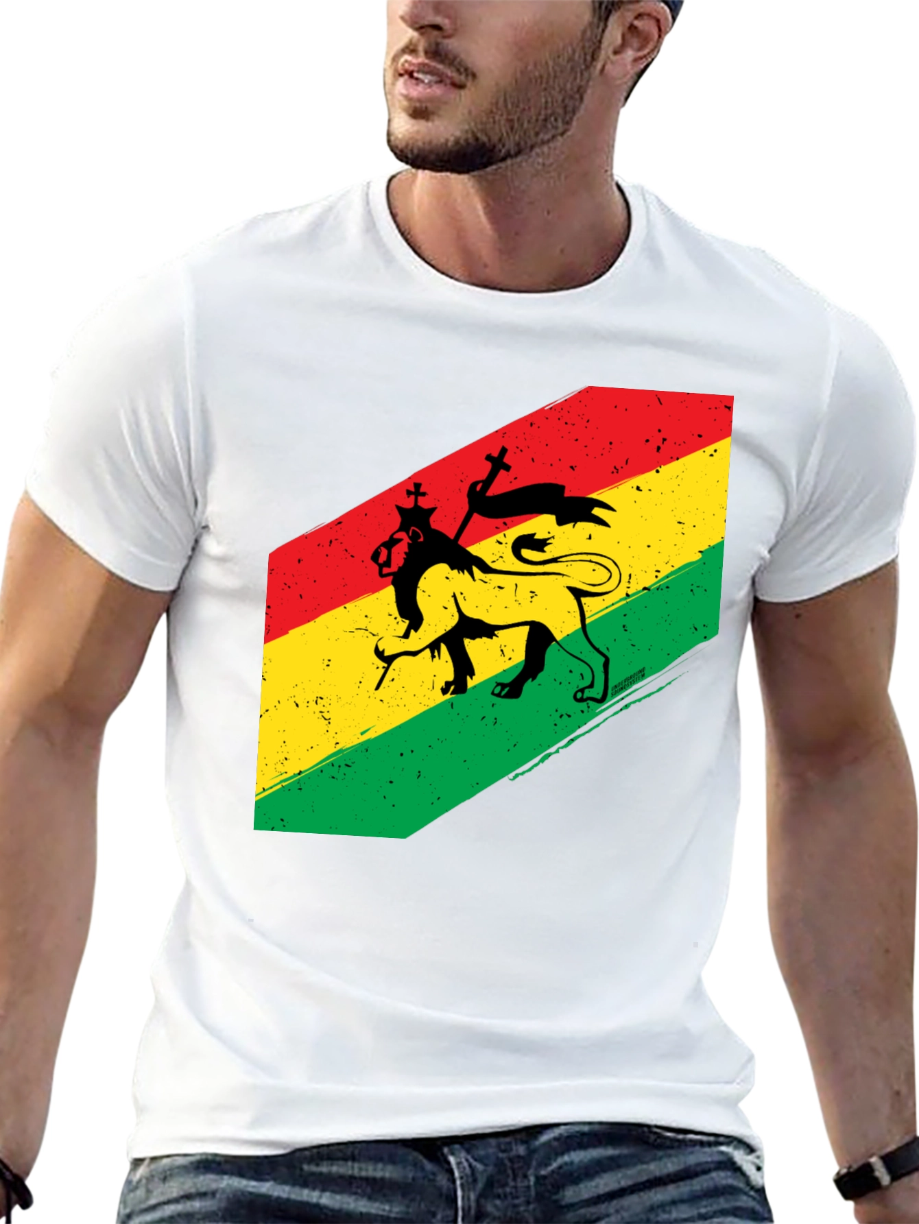 Rasta Lion Black T-Shirt