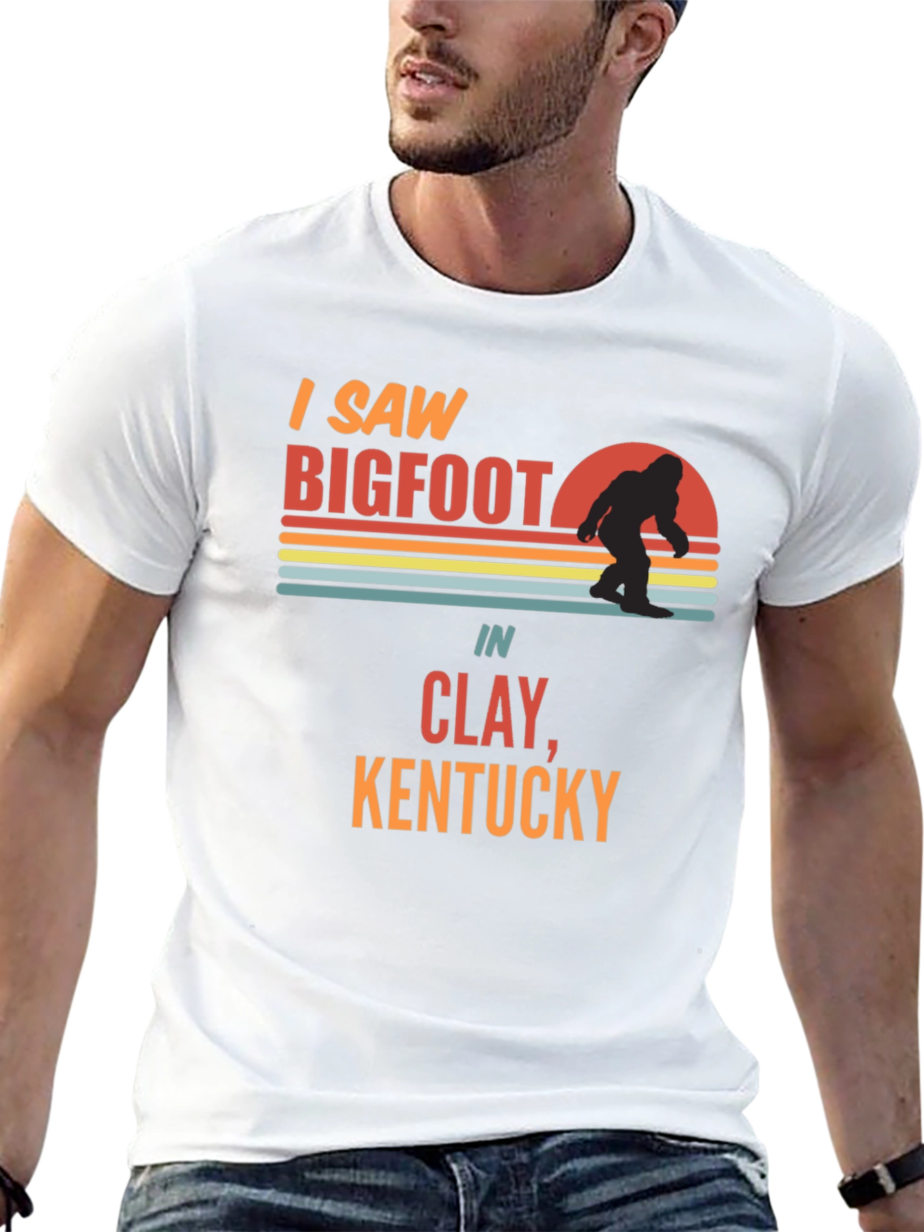 I Saw Bigfoot T-Shirt Clay Kentucky Novelty Tee
