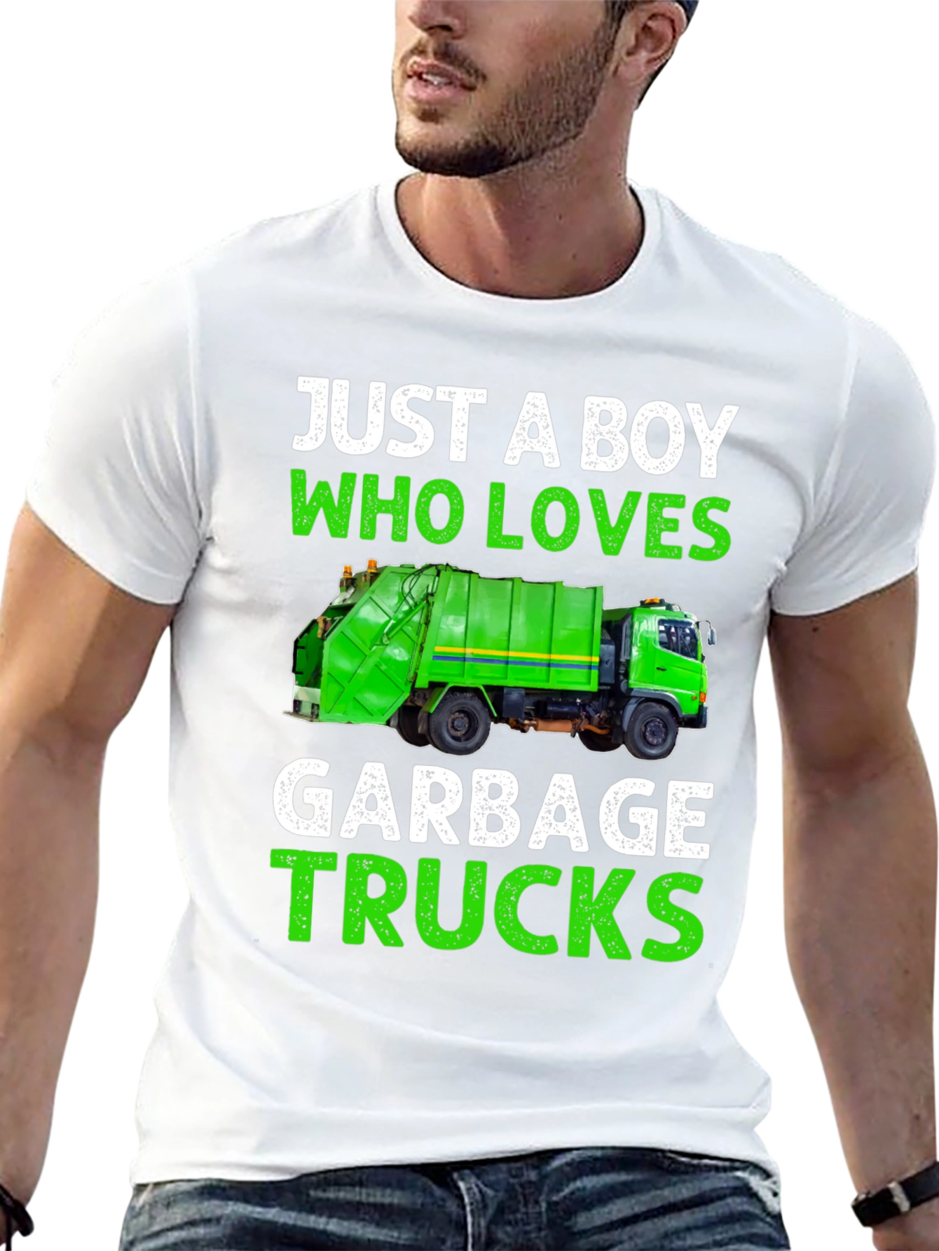 Boy Loves Garbage Trucks T-Shirt