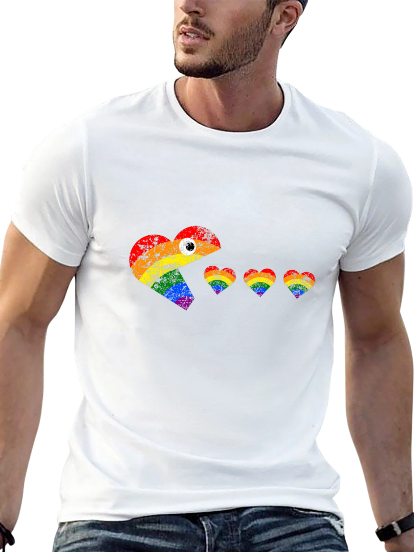 LGBT Pride Pac-Man Heart T-Shirt