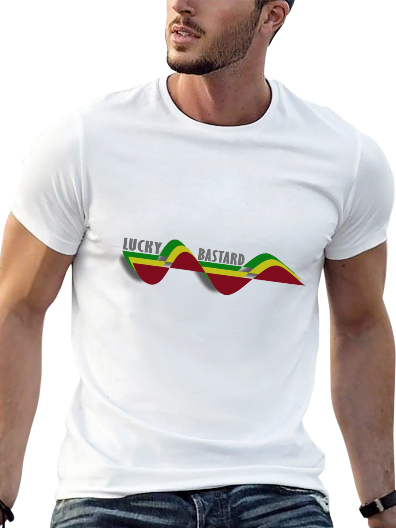 Lucky Bastard Graphic Tee - Mens Black T-Shirt