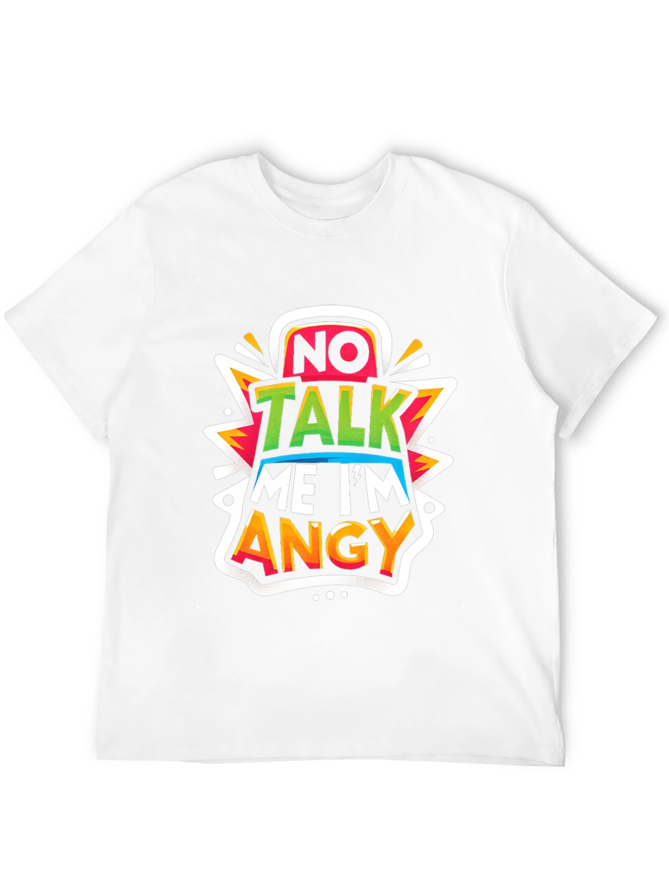 No Talk Me Im Angy Graphic Tee - Black