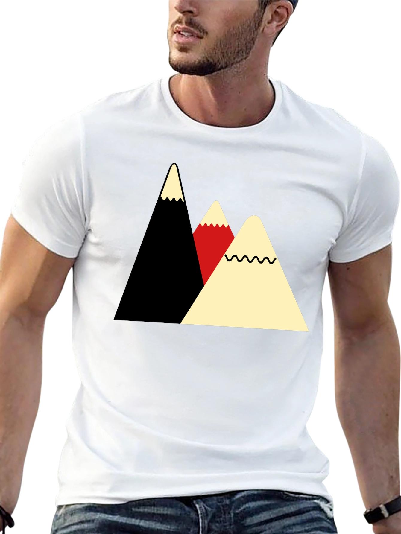 Mountain Peak Graphic Tee - Black Unisex T-Shirt