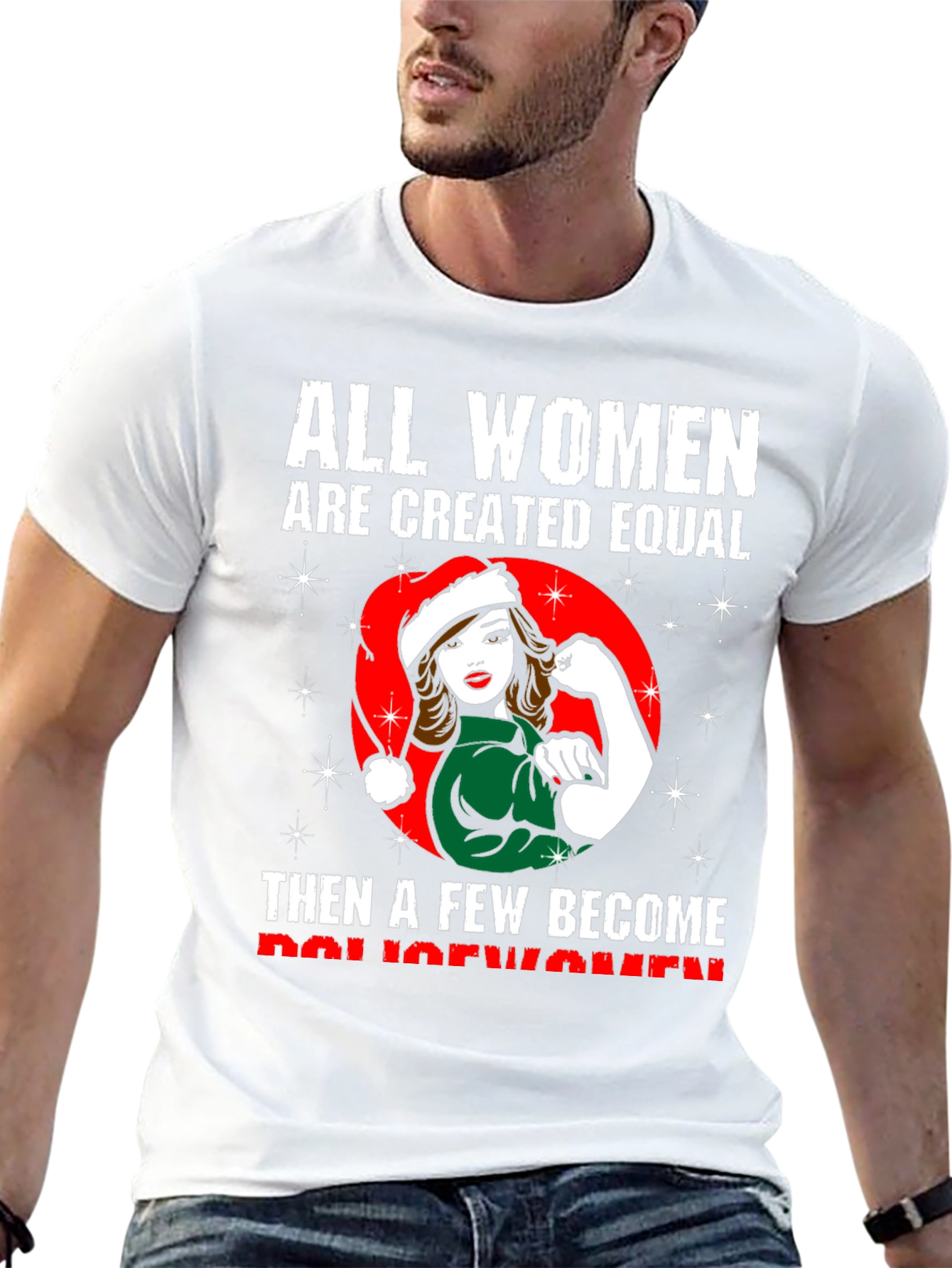 Empowered Policewomen Christmas T-Shirt