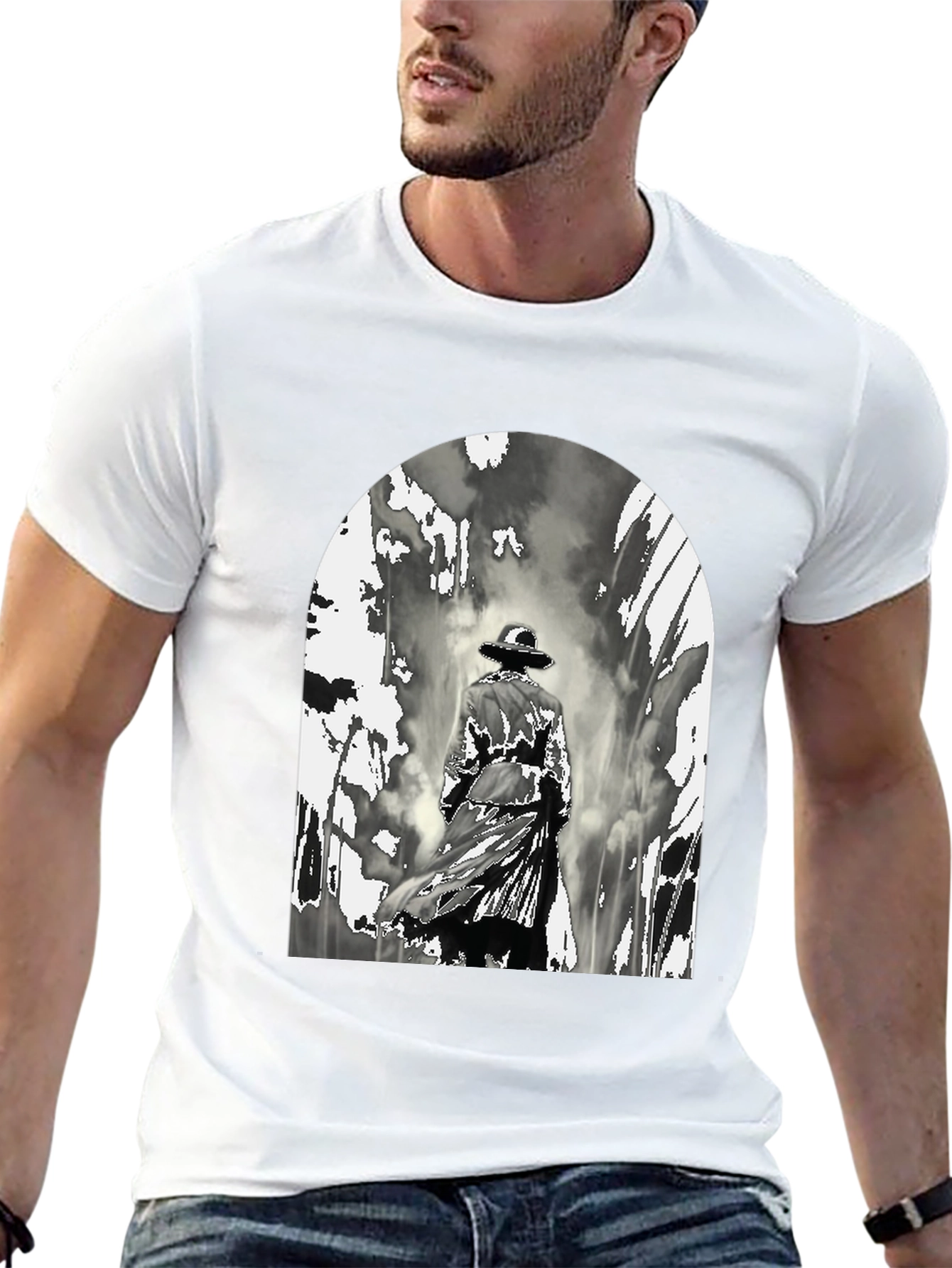 Noir Detective Graphic T-Shirt