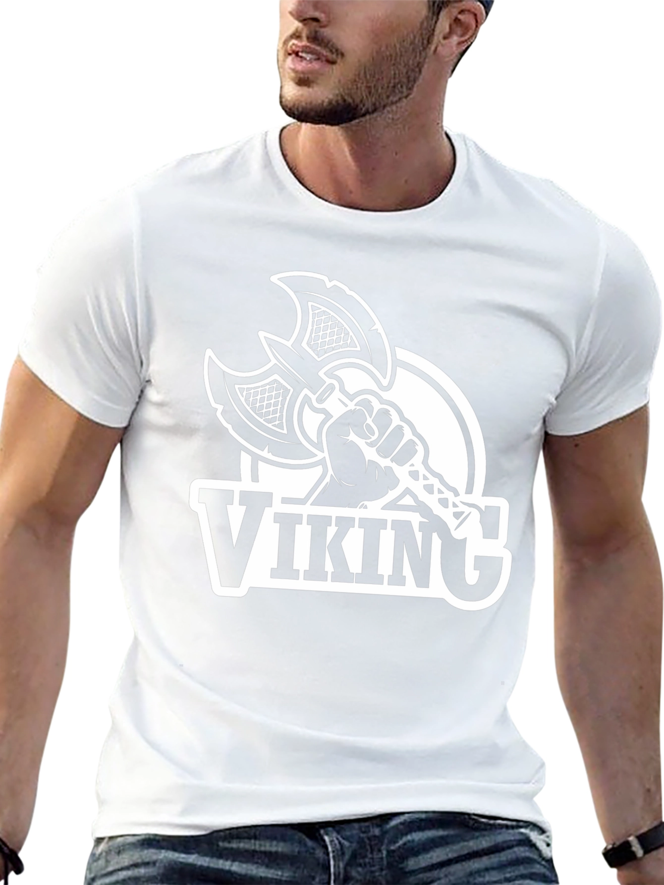 Viking Axe Graphic T-Shirt - Black Cotton Tee