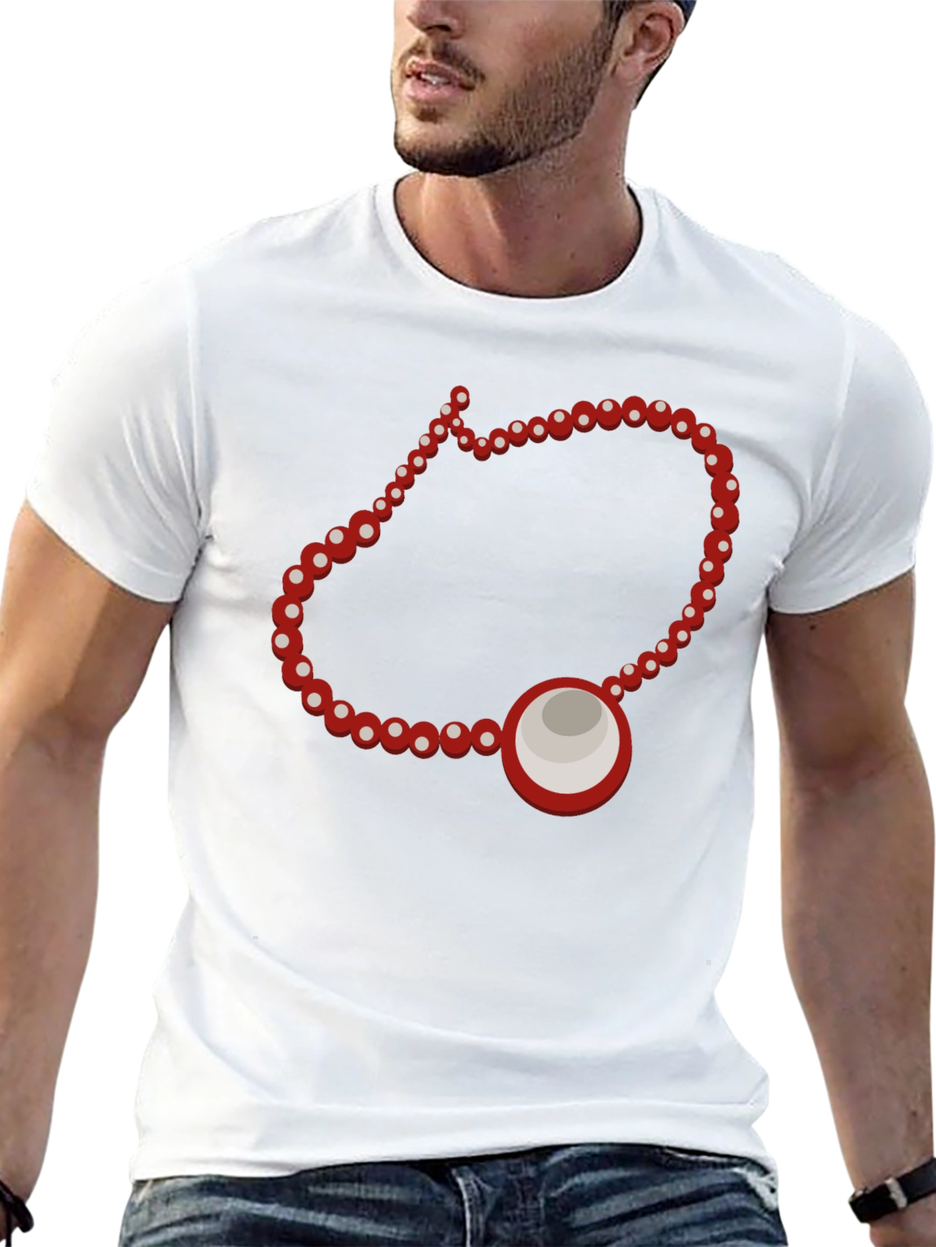 Red Beaded Amulet T-Shirt