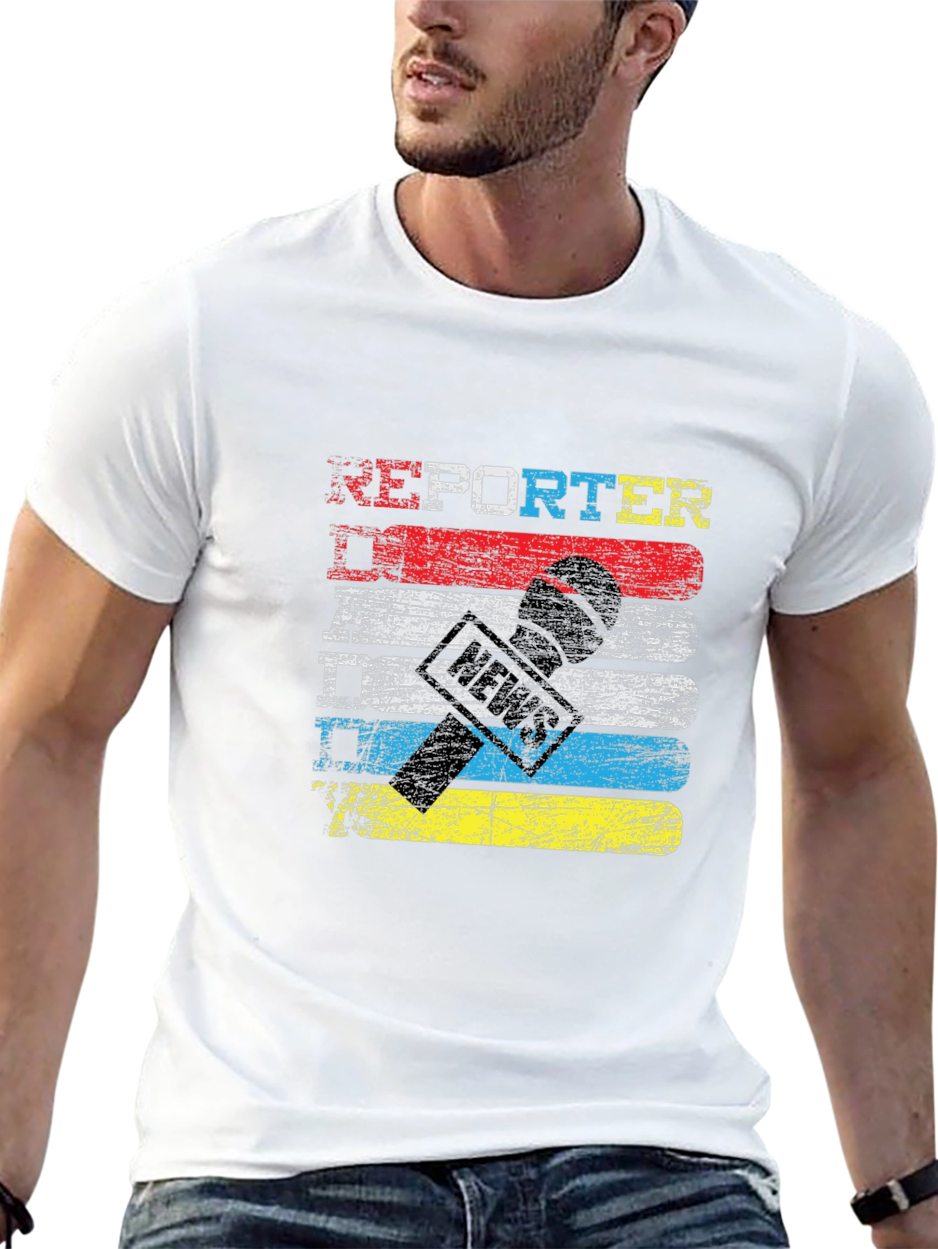 Reporter News Microphone T-Shirt