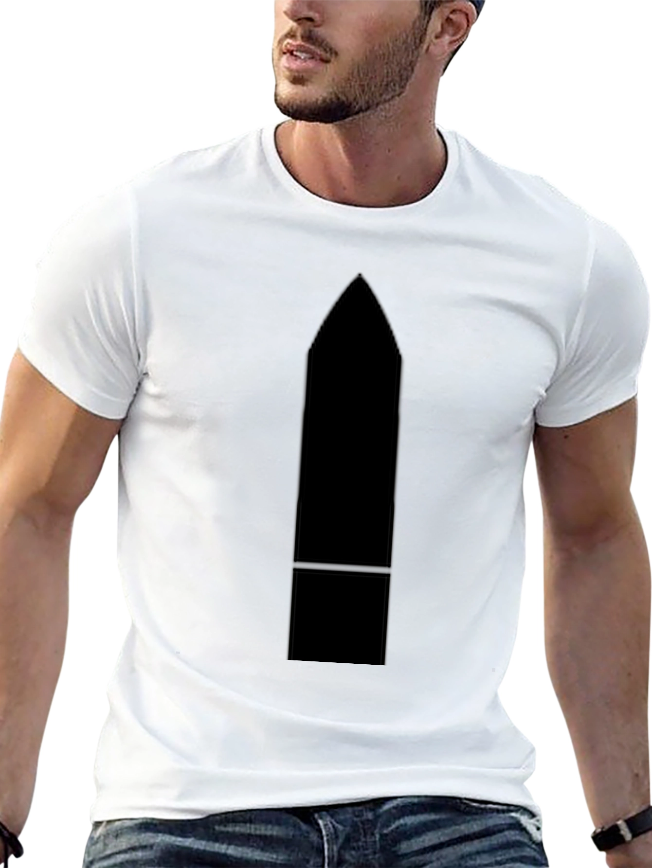 Modern Black Graphic Tee - Abstract Design