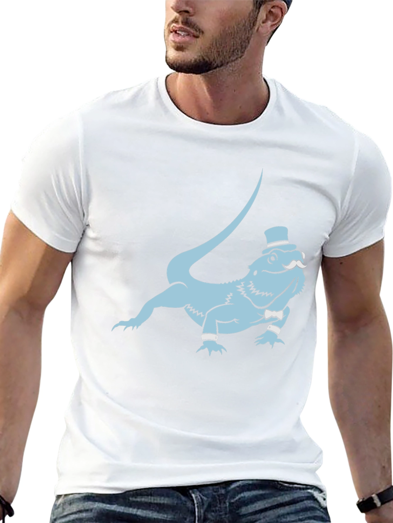 Dapper Lizard Graphic Tee - Funny Reptile Shirt