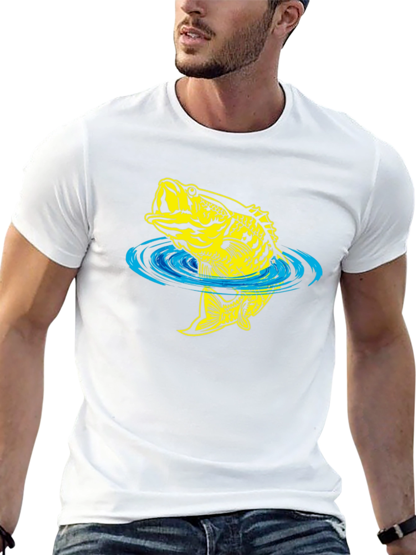 Bass Fish Graphic Tee - Fishing T-Shirt
