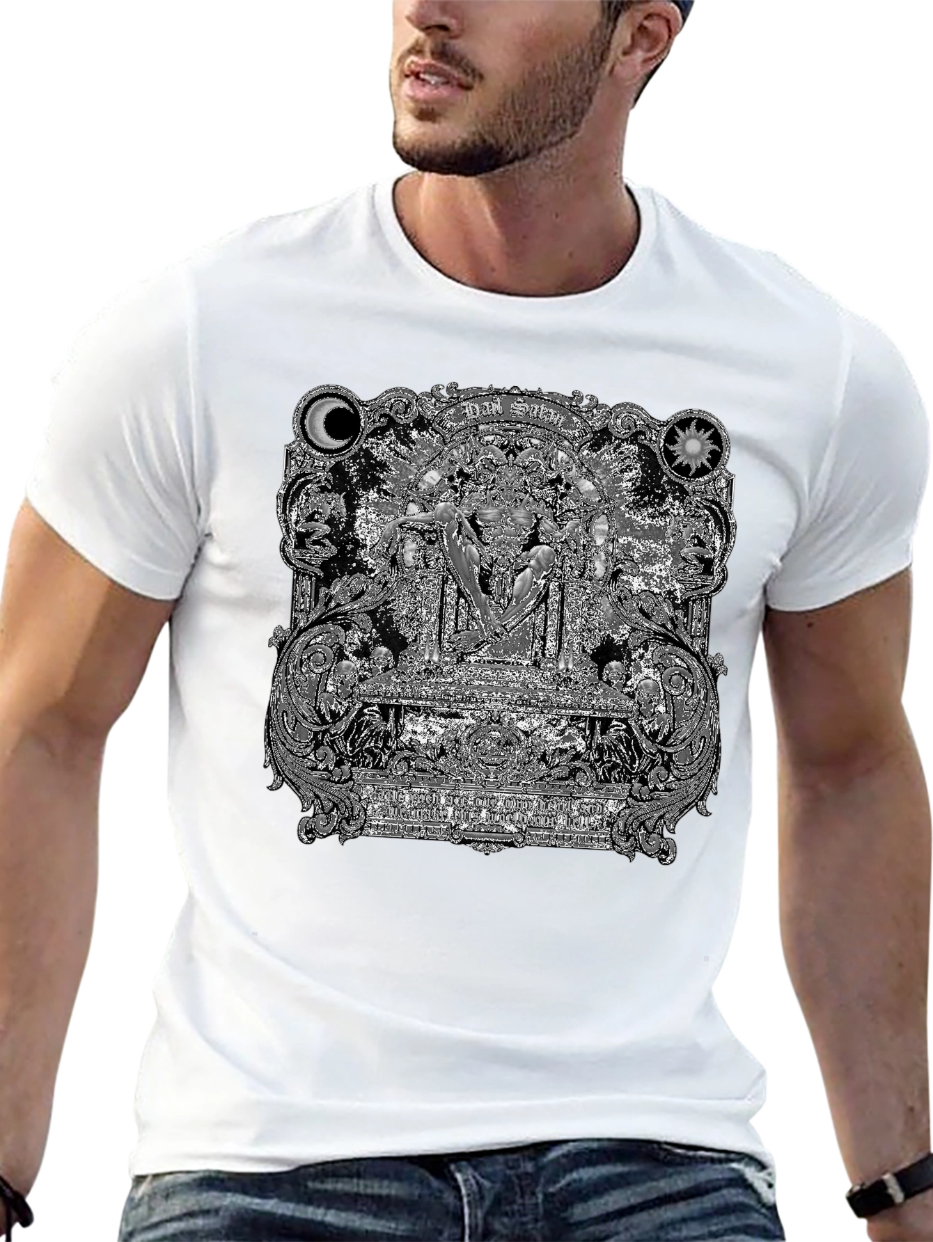 Dark Satan Graphic Print T-Shirt