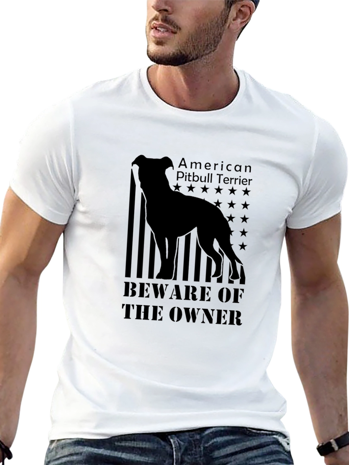 American Pitbull Terrier Beware Owner T-Shirt