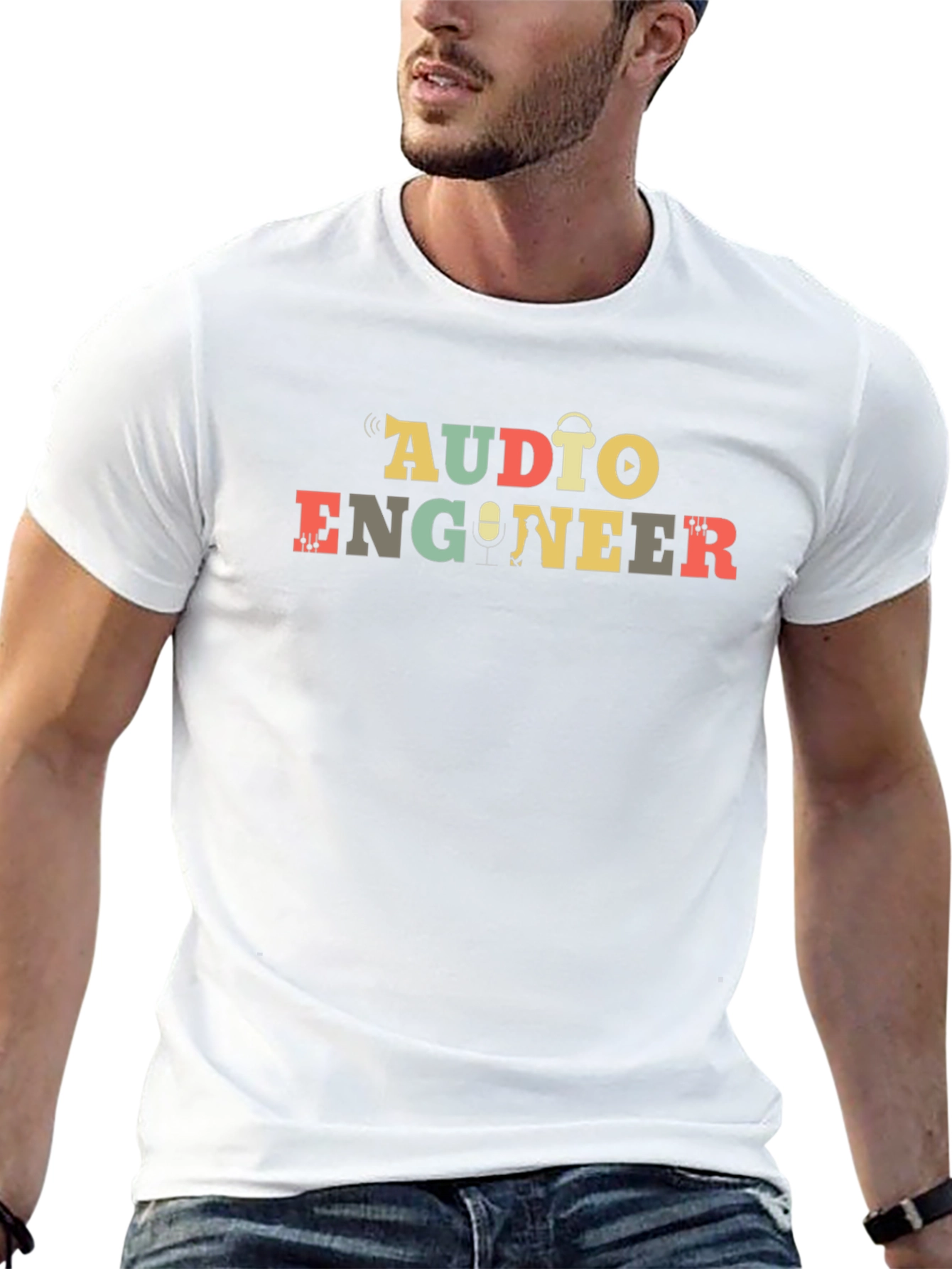 Audio Engineer Graphic T-Shirt - Black