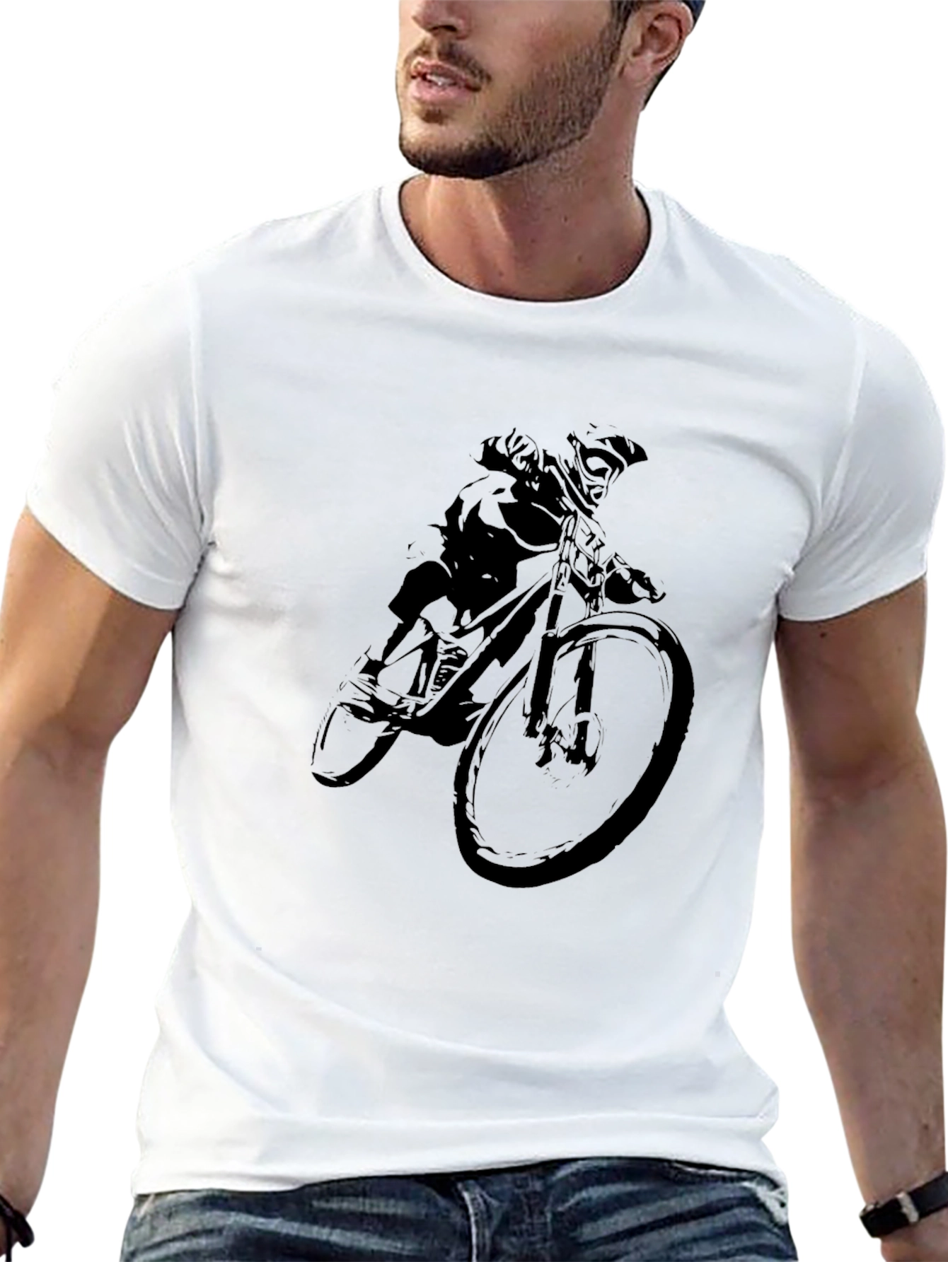 Downhill Rider Graphic Tee - Black