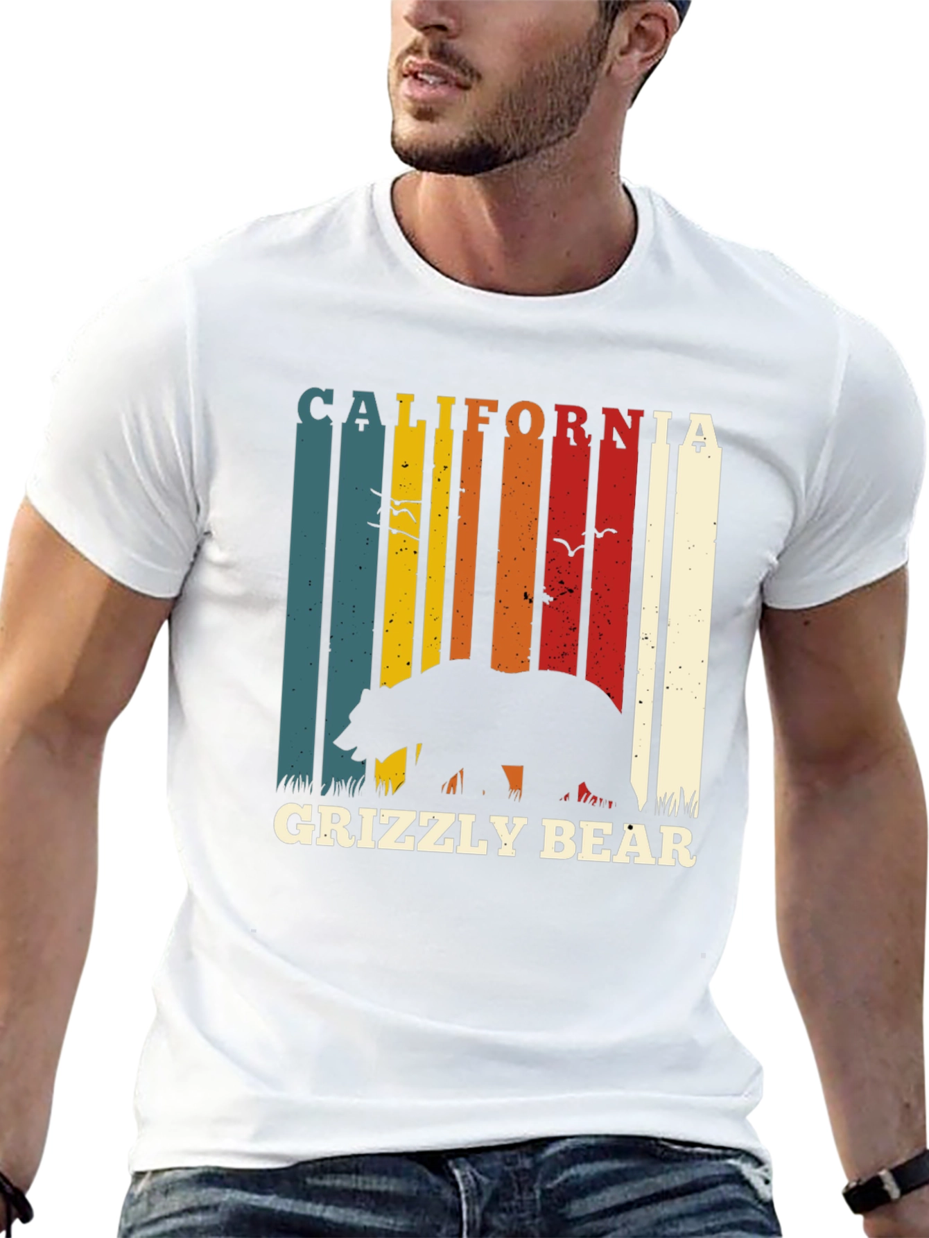 California Grizzly Bear Retro T-Shirt