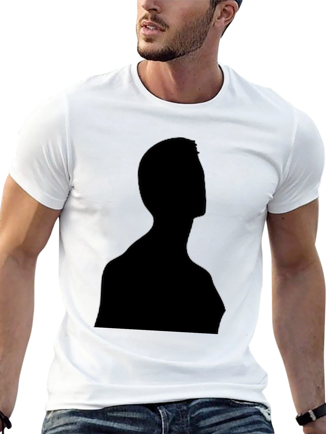 Black Silhouette Graphic Tee - Stylish & Modern