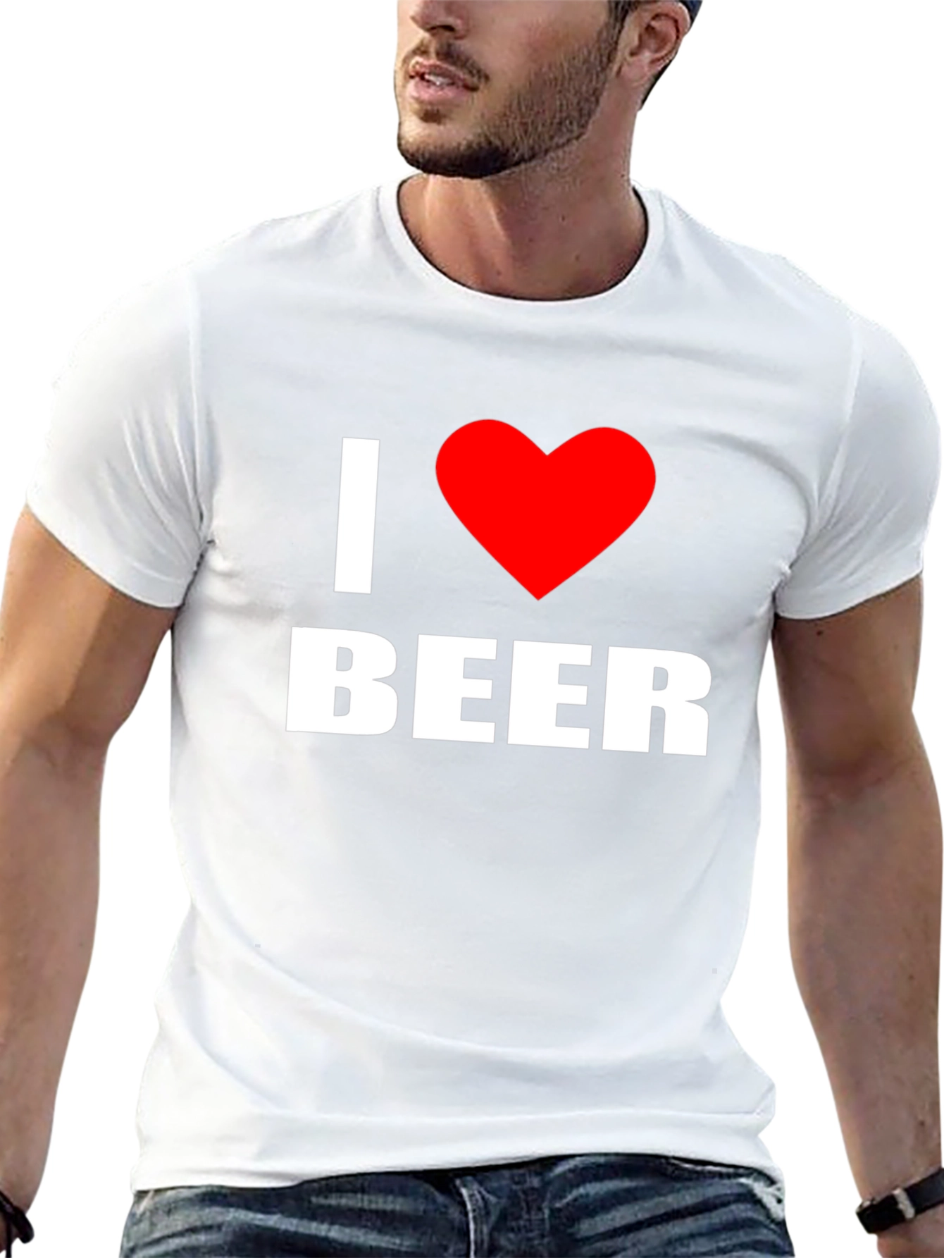 I Heart Beer Graphic T-Shirt - Black