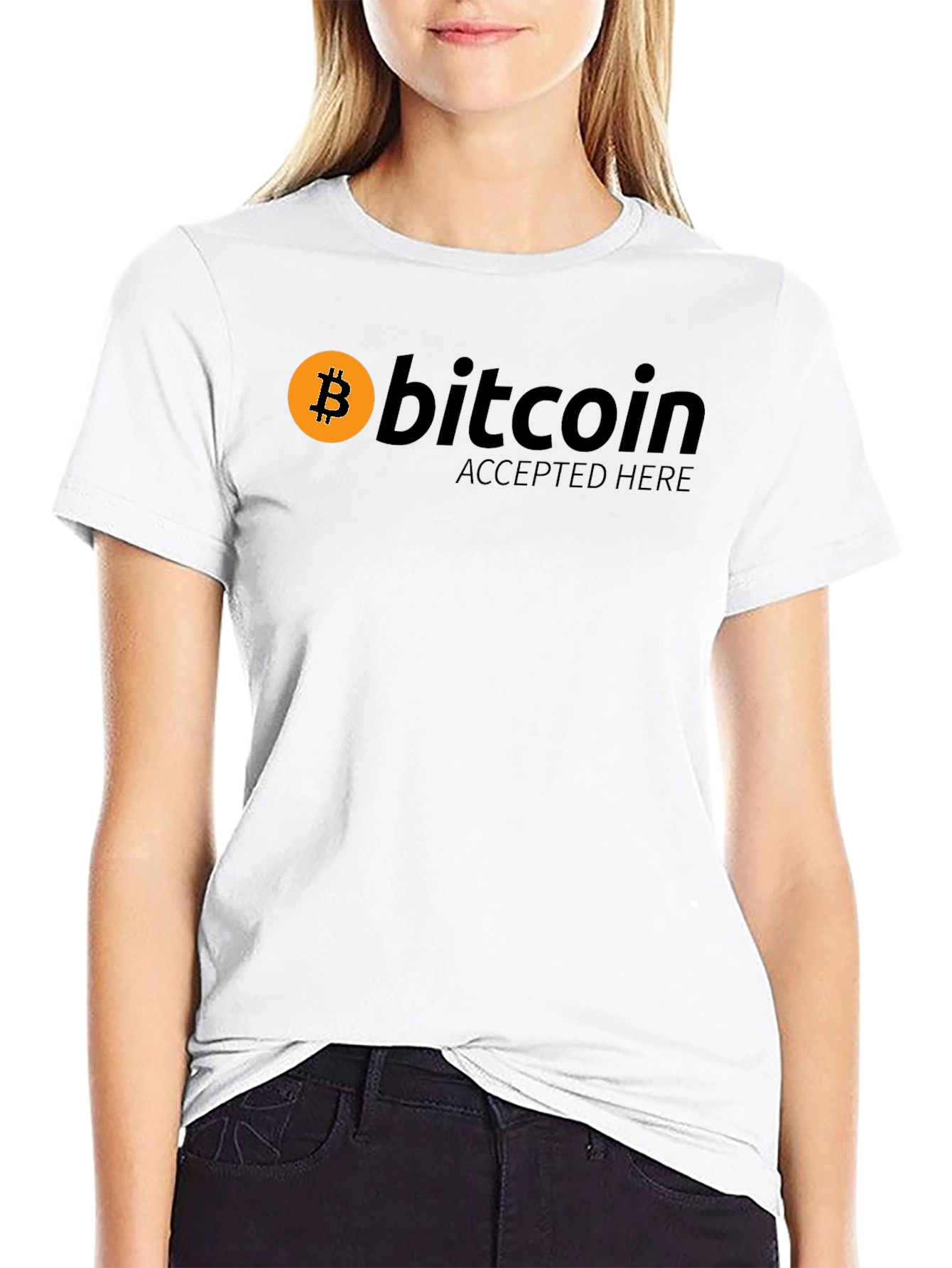 Bitcoin Accepted Here Black T-Shirt