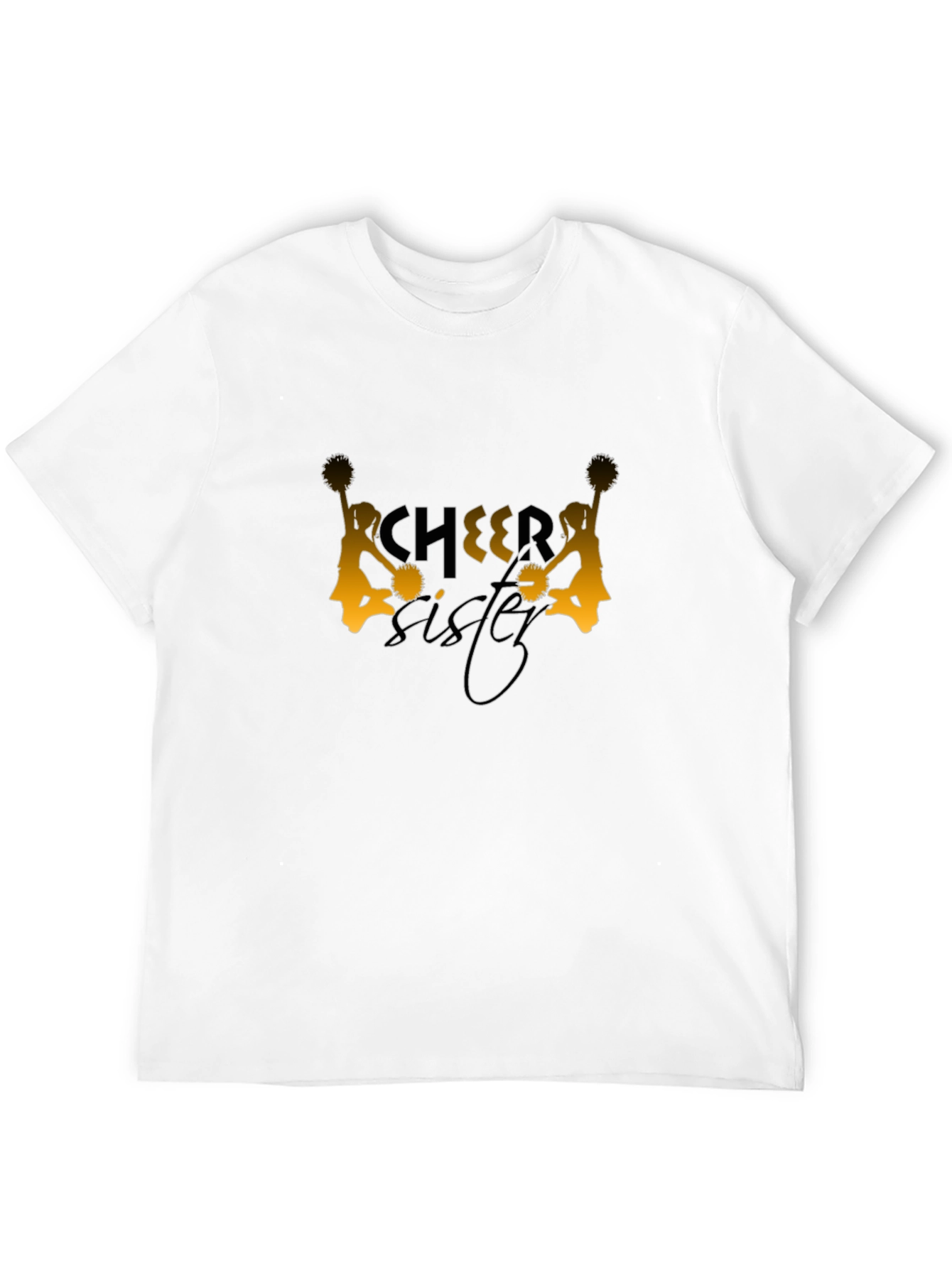 Cheer Sister Black Graphic T-Shirt