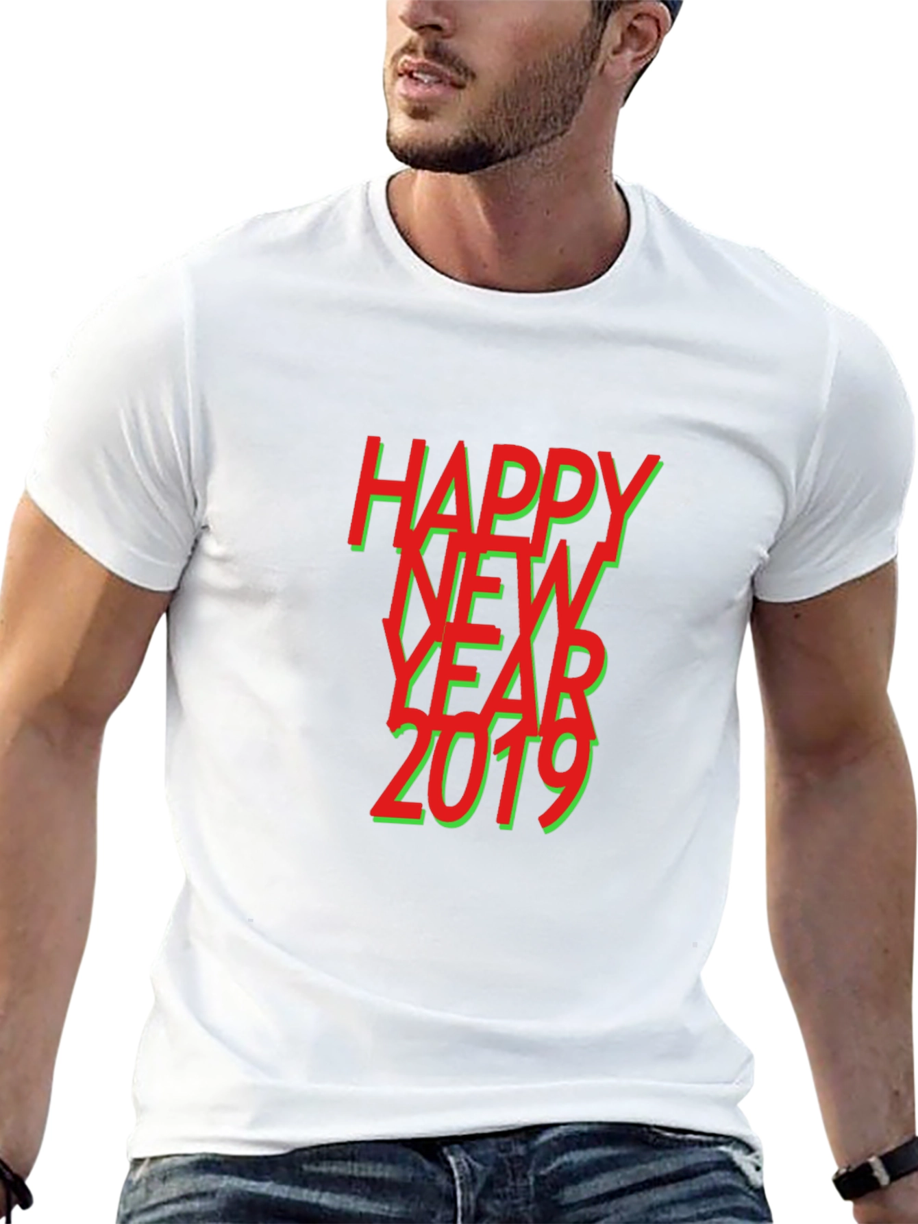 Happy New Year 2019 Graphic Tee - Black