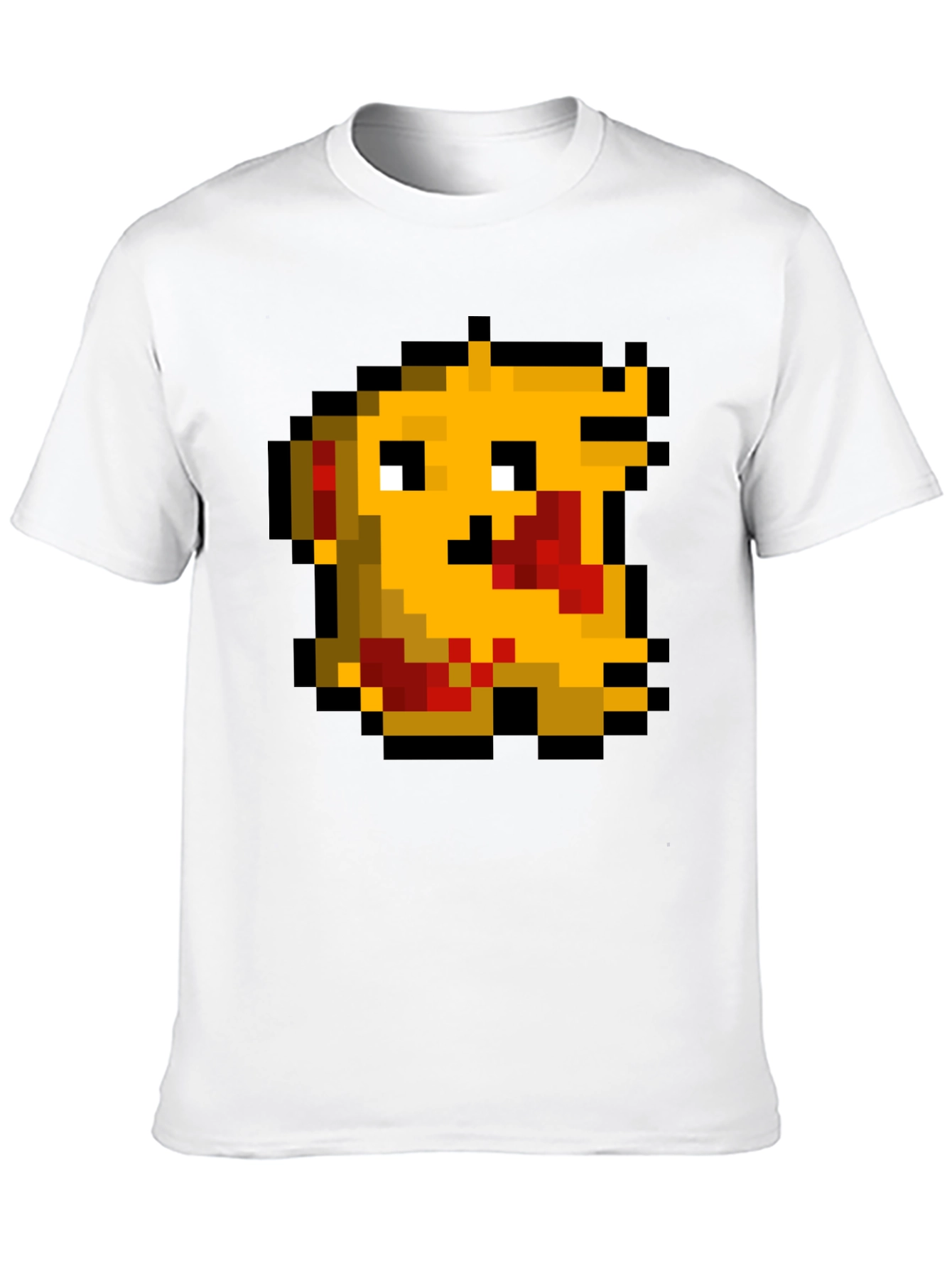 Pixel Monster Graphic Tee - Black Cotton Casual Shirt