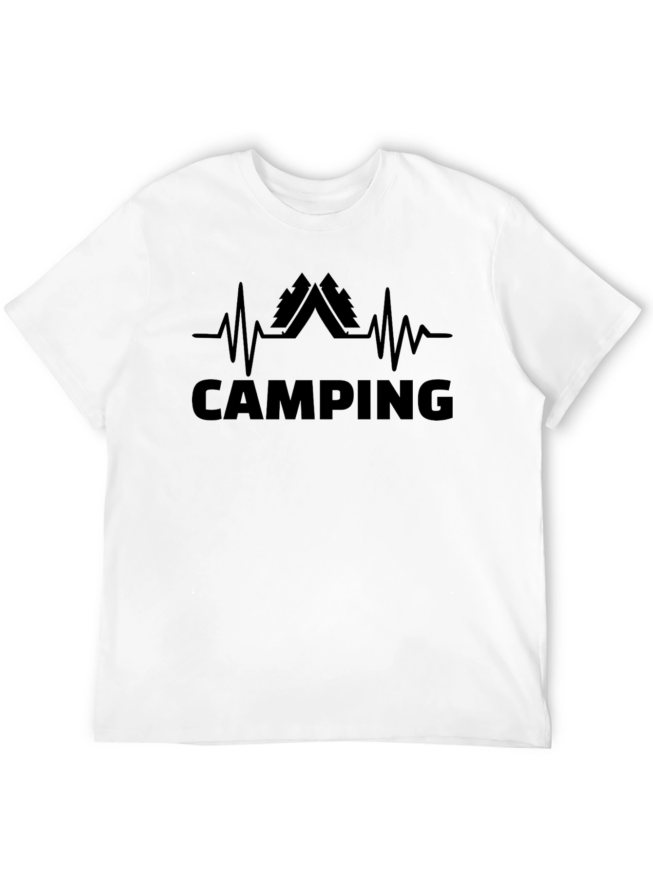 Camping Heartbeat Graphic T-Shirt