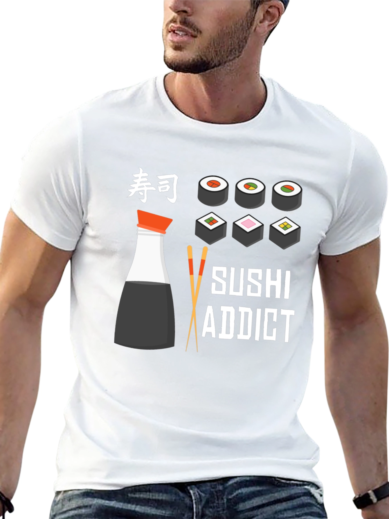 Sushi Addict T-Shirt - Funny Japanese Food Tee