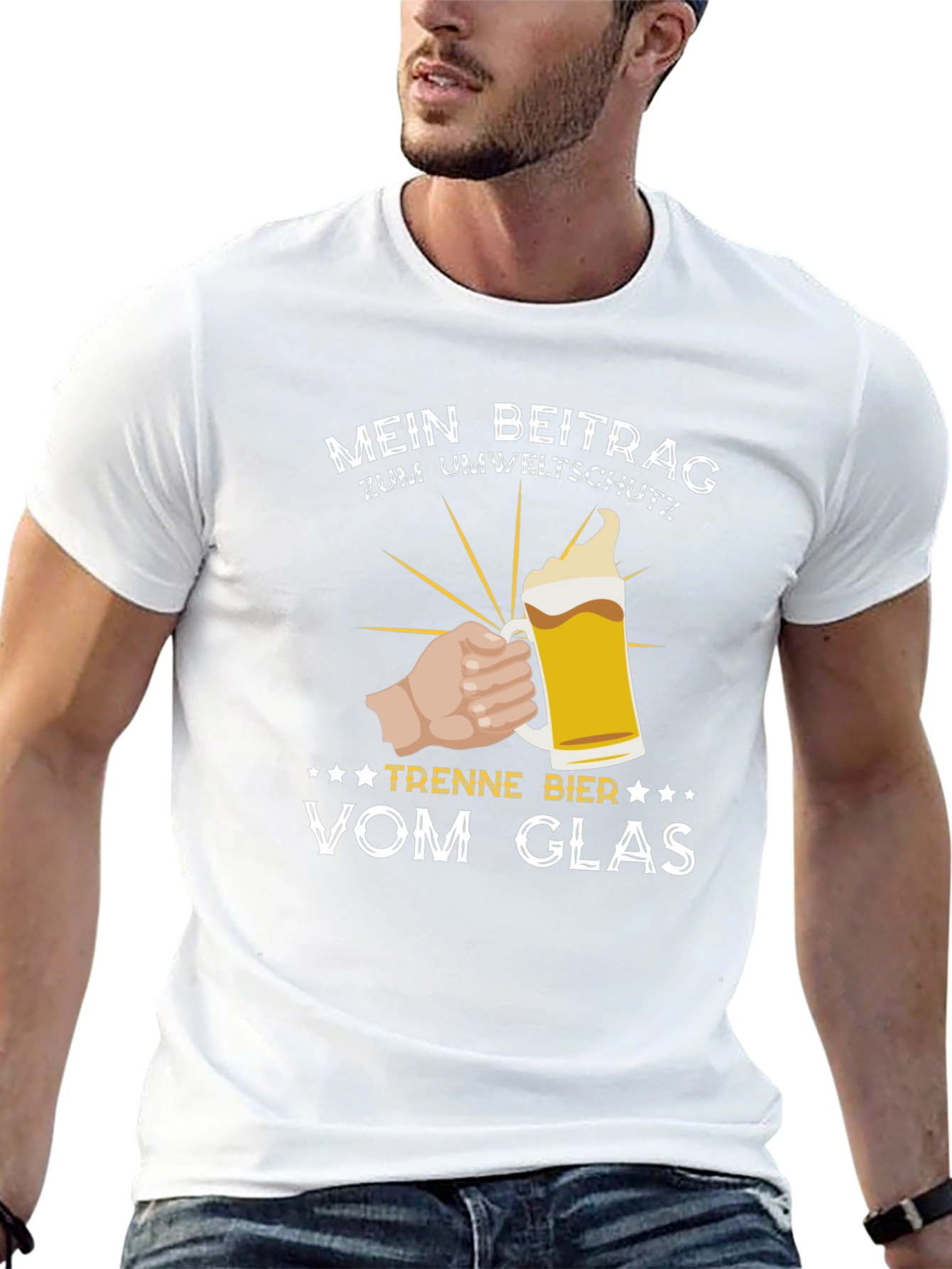 Mein Beitrag Zum Umweltschutz Funny Beer Lover T-Shirt
