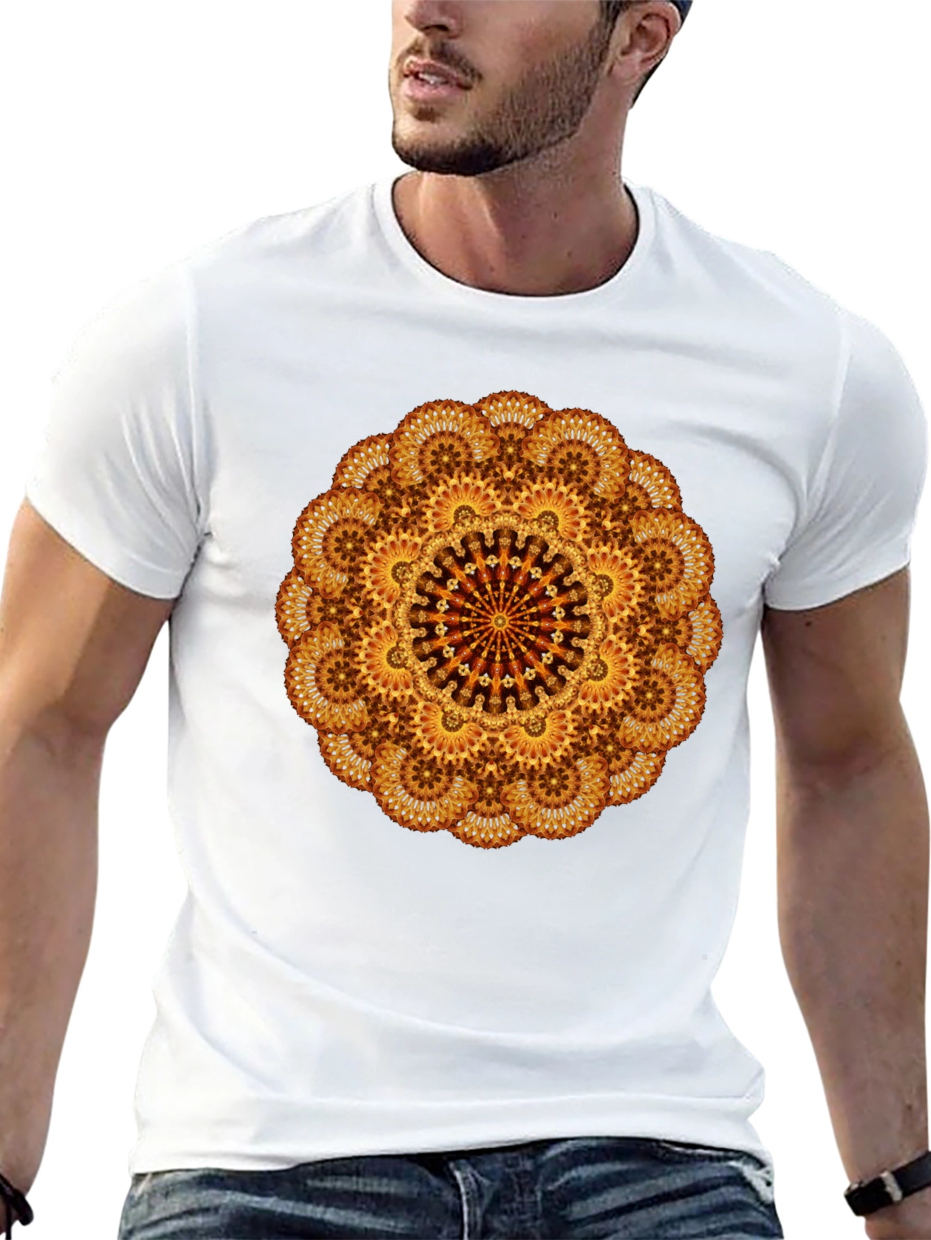 Mandala Design Black T-Shirt
