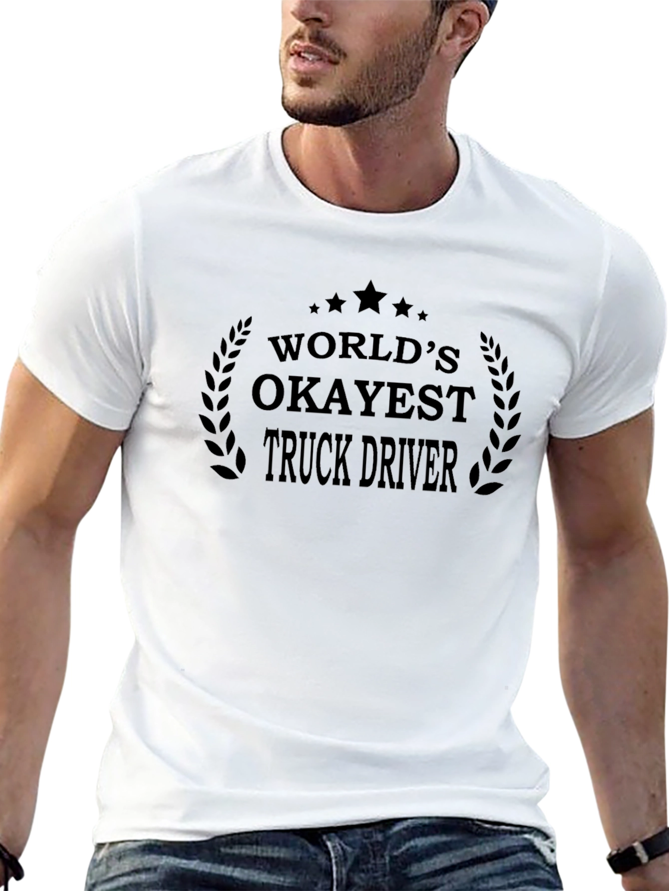 Worlds Okayest Truck Driver - Novelty T-Shirt