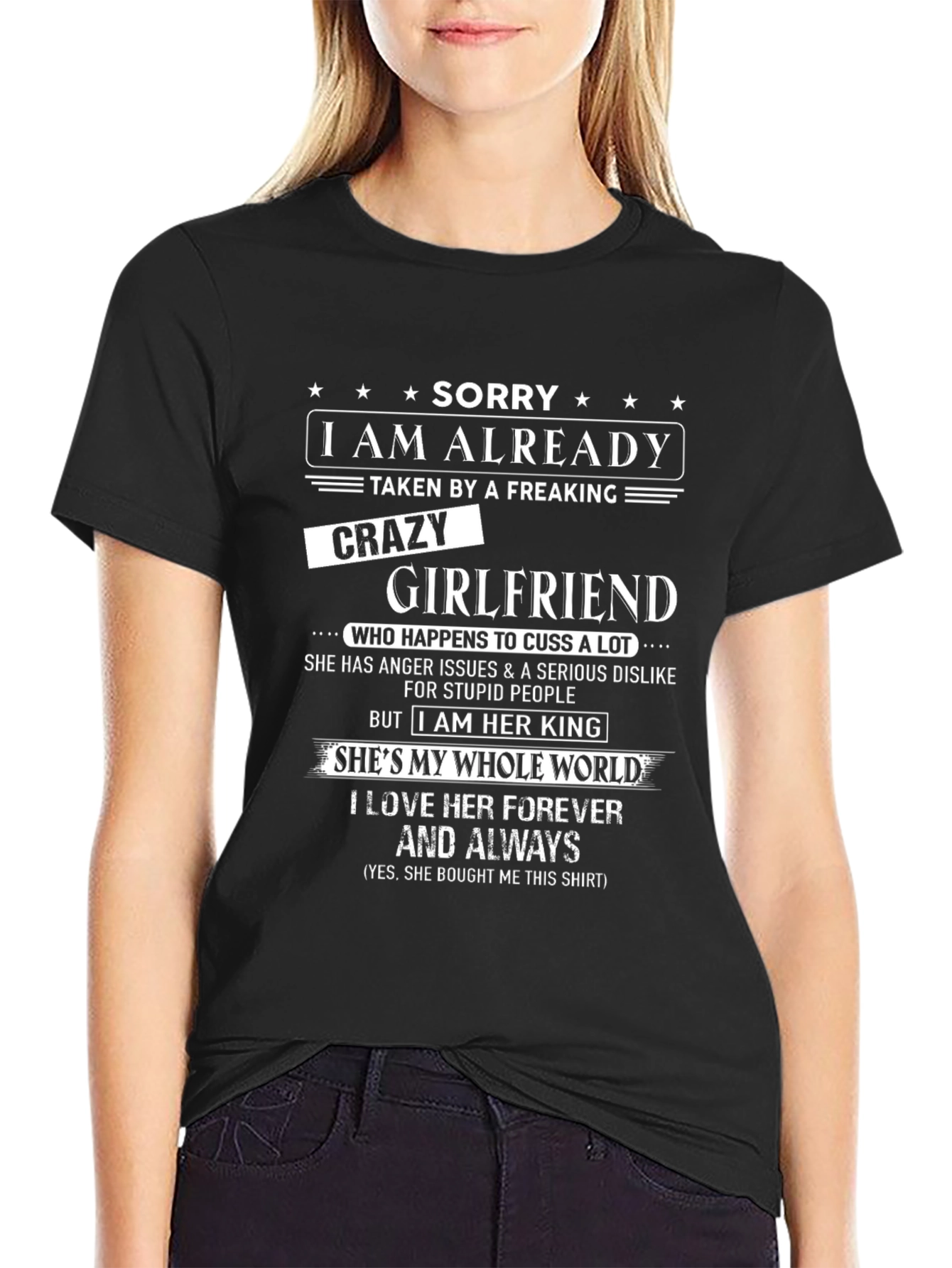 Crazy Girlfriend Graphic T-Shirt - Husband Gift