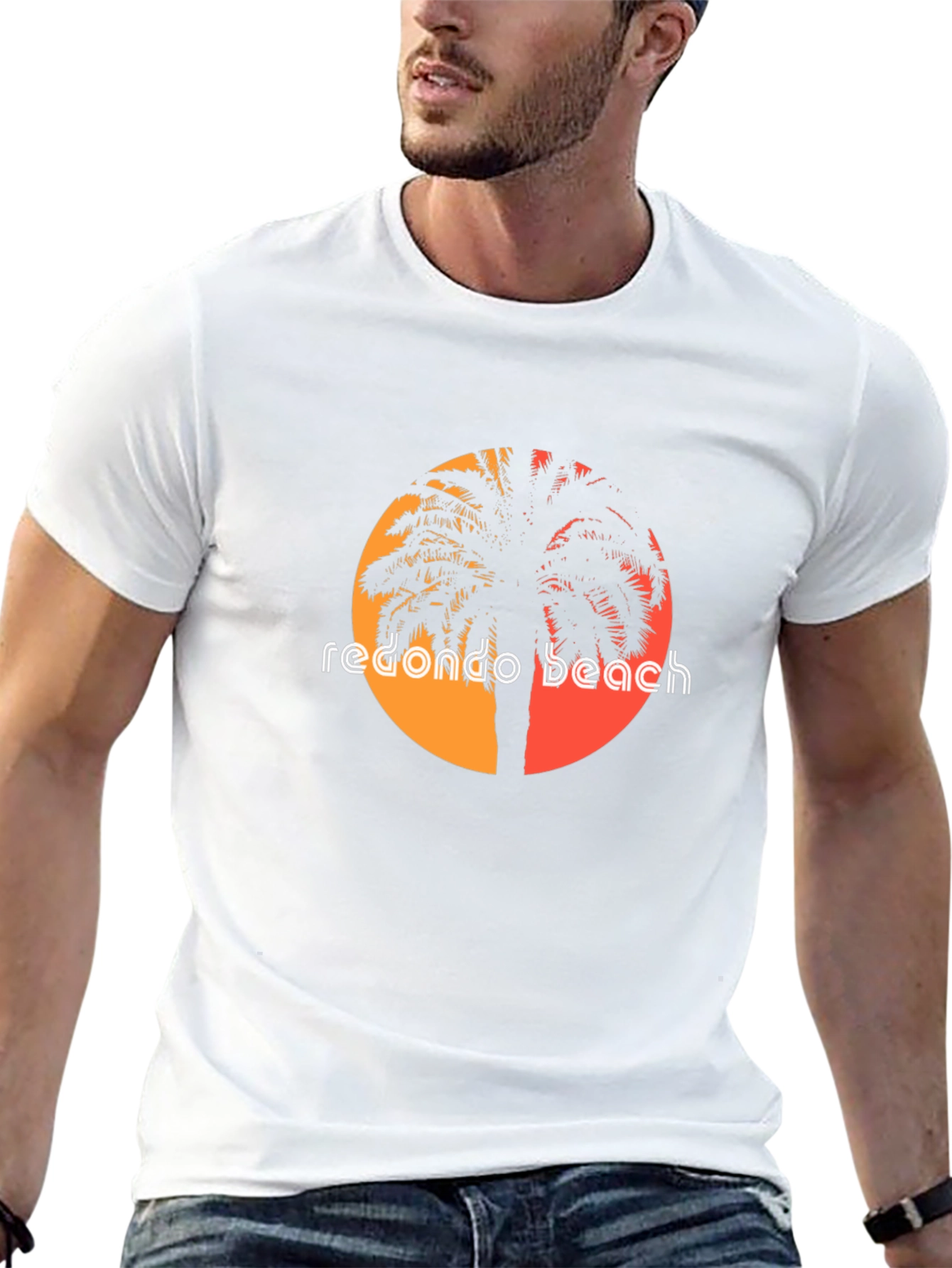 Redondo Beach Sunset Graphic Tee - Black