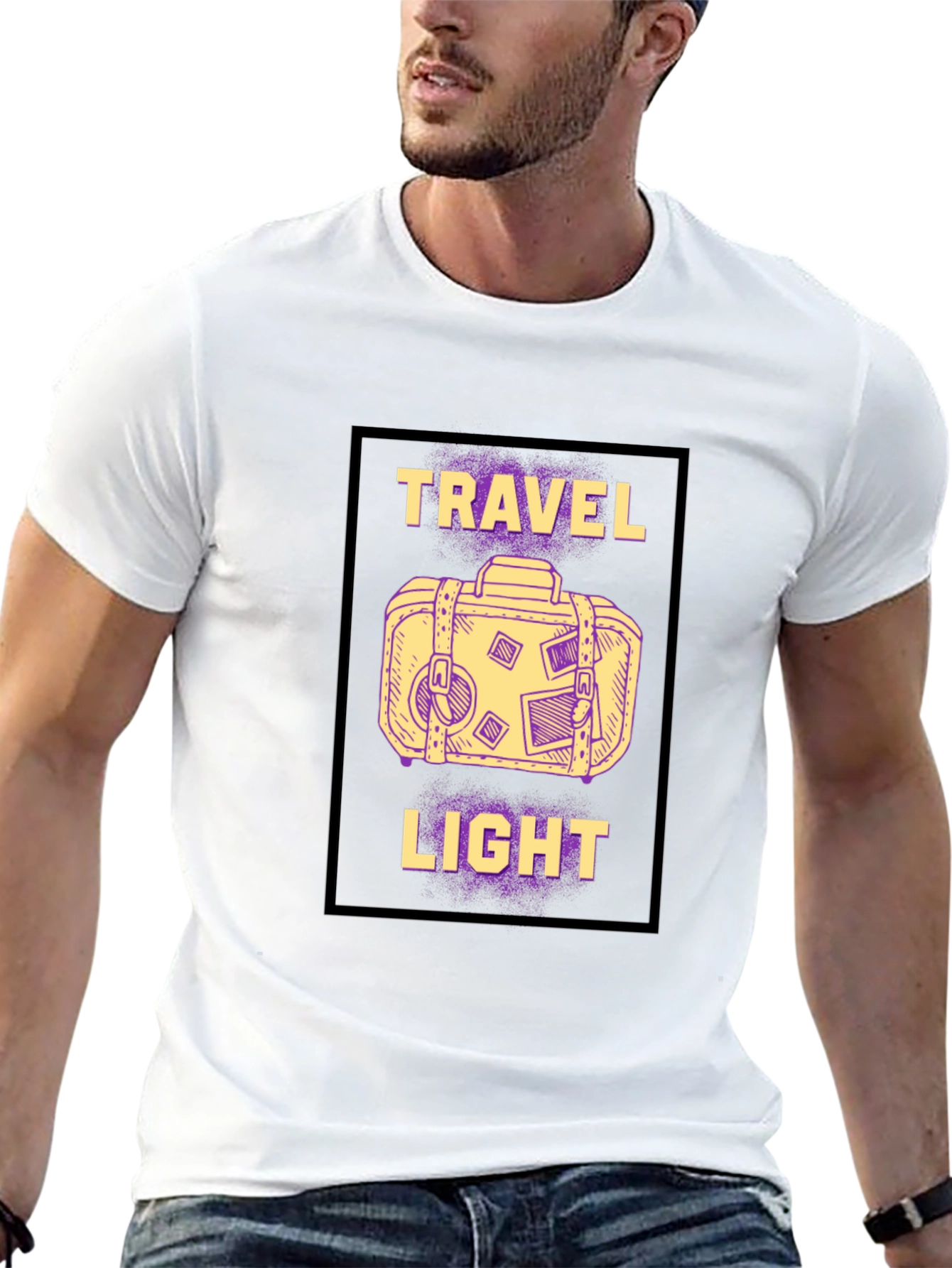 Travel Light Graphic Tee - Black T-Shirt