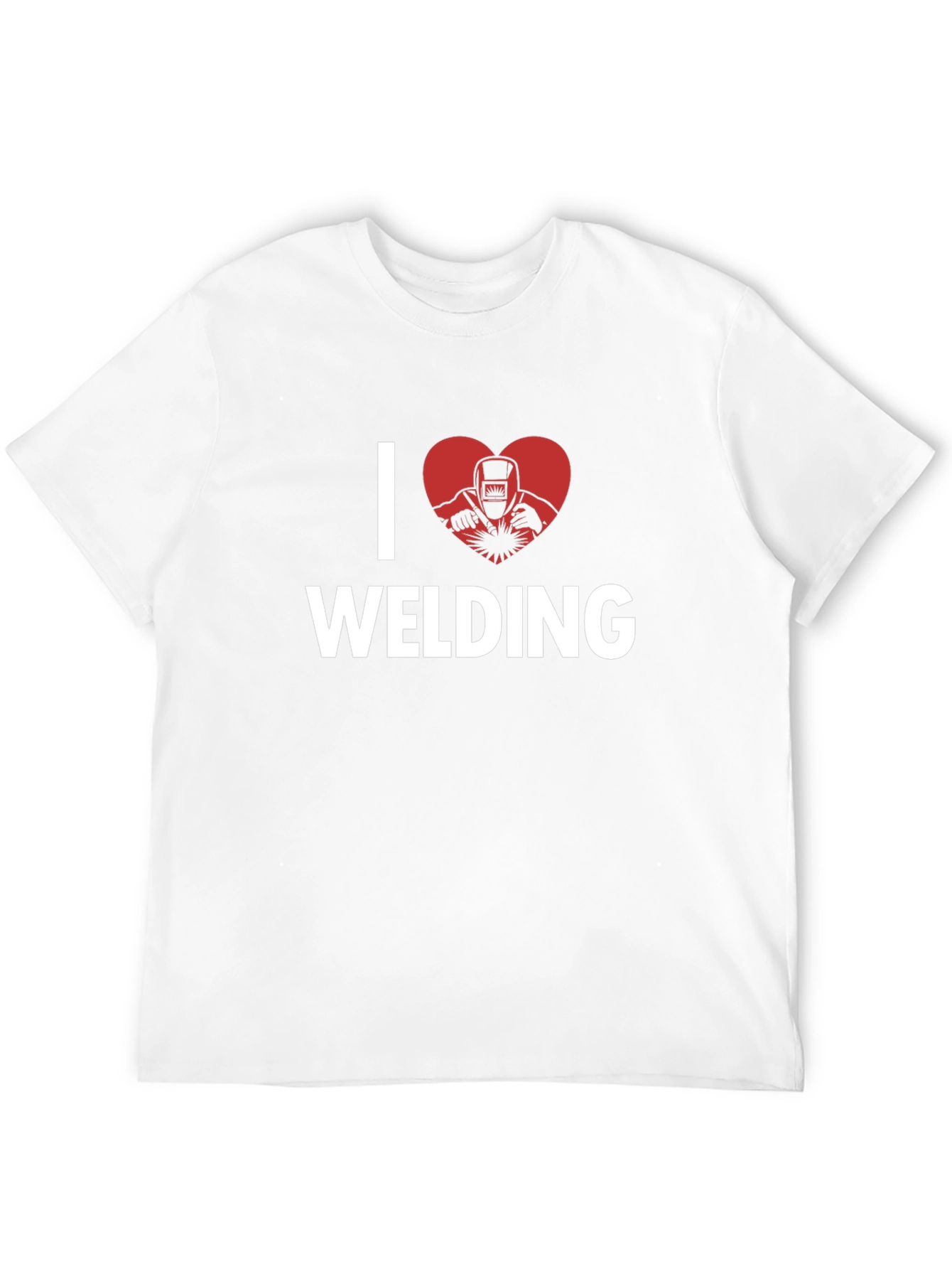 I Love Welding Graphic T-Shirt - Black Cotton Tee