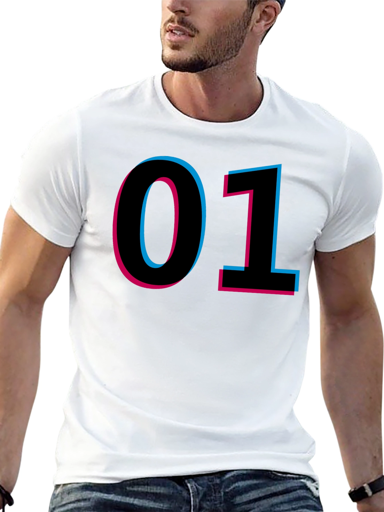 Retro 01 Graphic Tee - Black Cotton T-Shirt